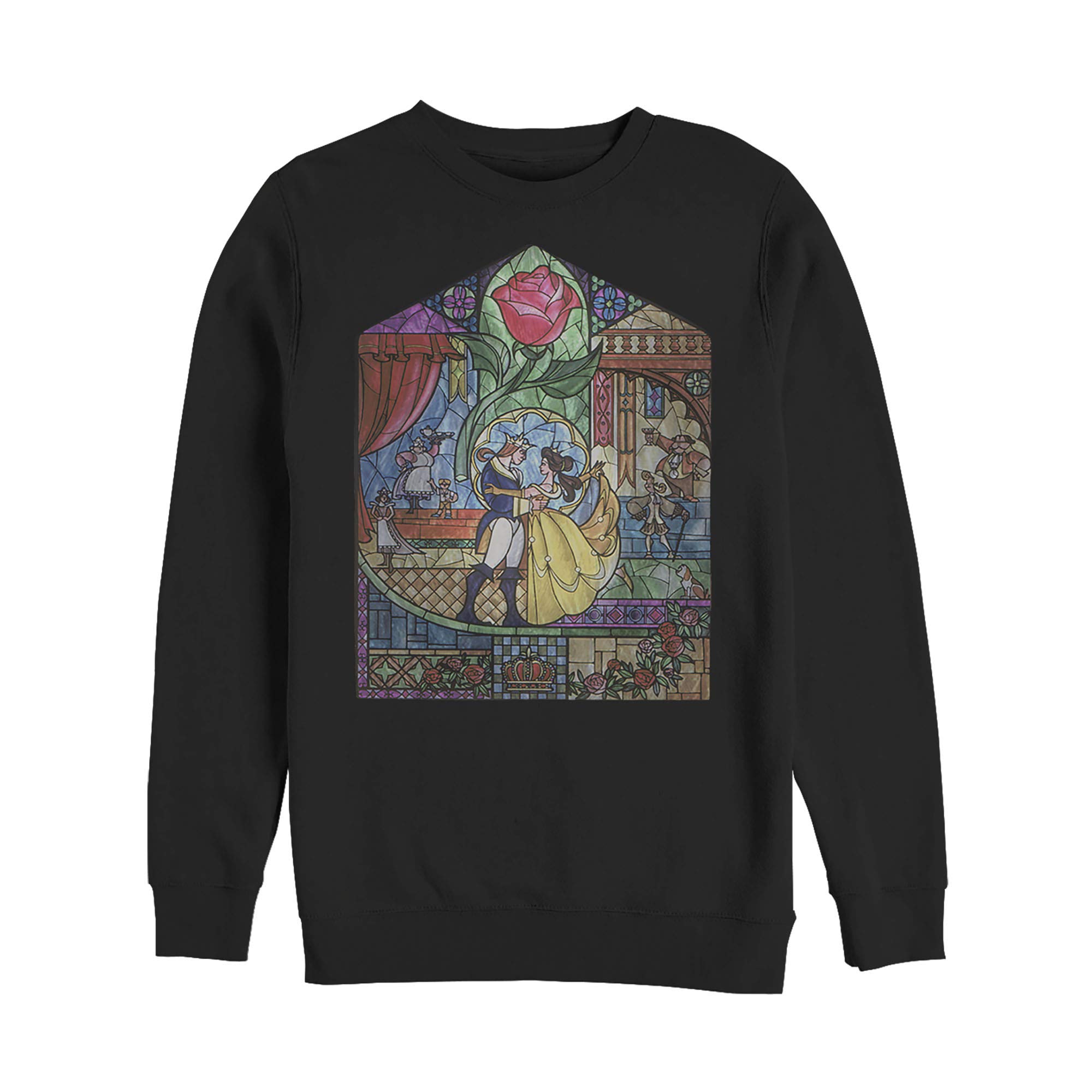 Men's Beauty & The Beast Stained Glass Sweatshirt - Casual Disney Fan Gift