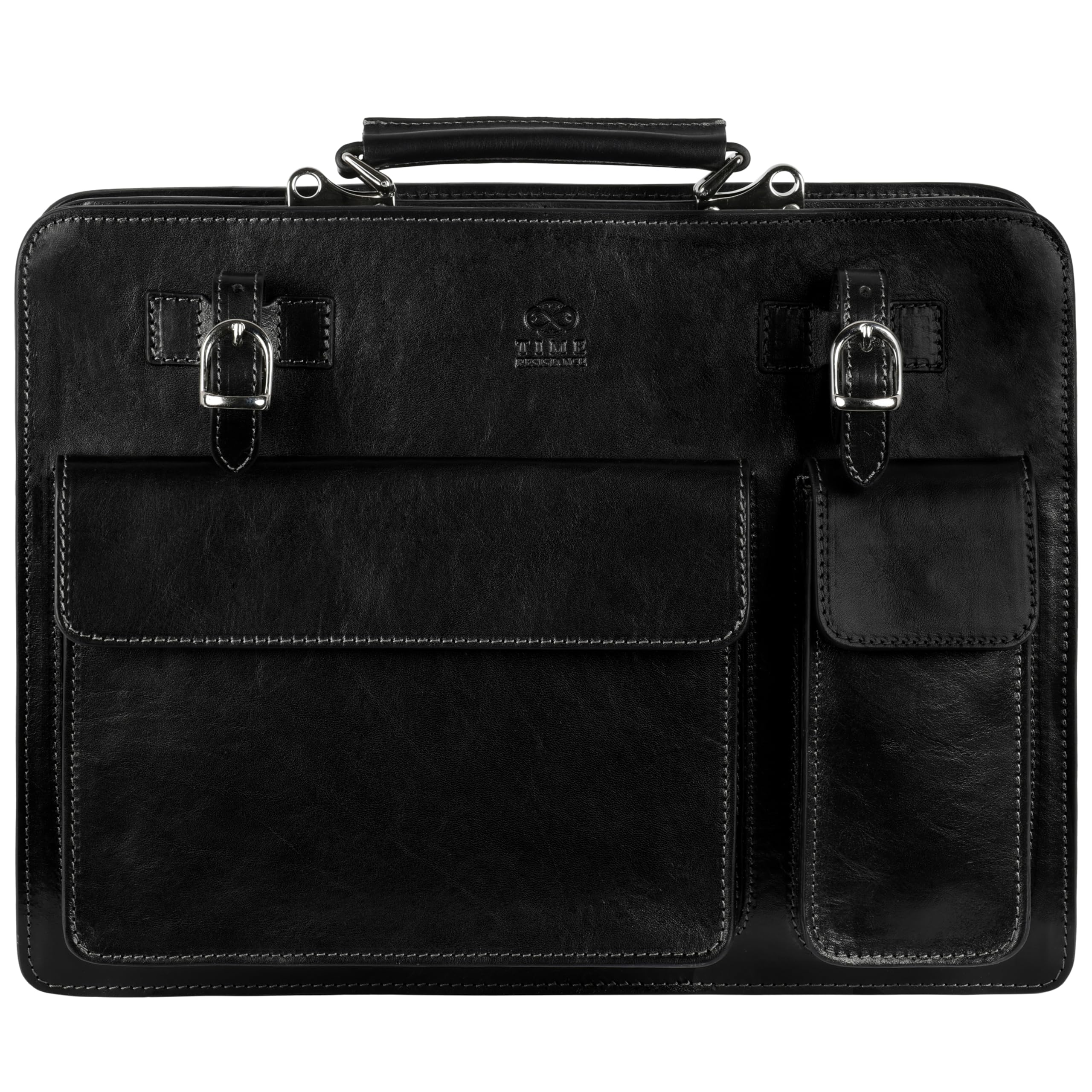 Premium Italian Leather Briefcase for Men - Vintage Style Business Bag with Time-Resistant Quality - Perfect for Office, Travel & Professional Meetings