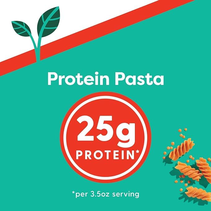 Ancient Harvest Gluten-Free High-Protein Vegan Pasta - Red Lentil & Quinoa Rotini, 8oz (6-Pack) | Plant-Based Protein Pasta for Healthy Meals, Vegan Diets & Gluten-Free Cooking