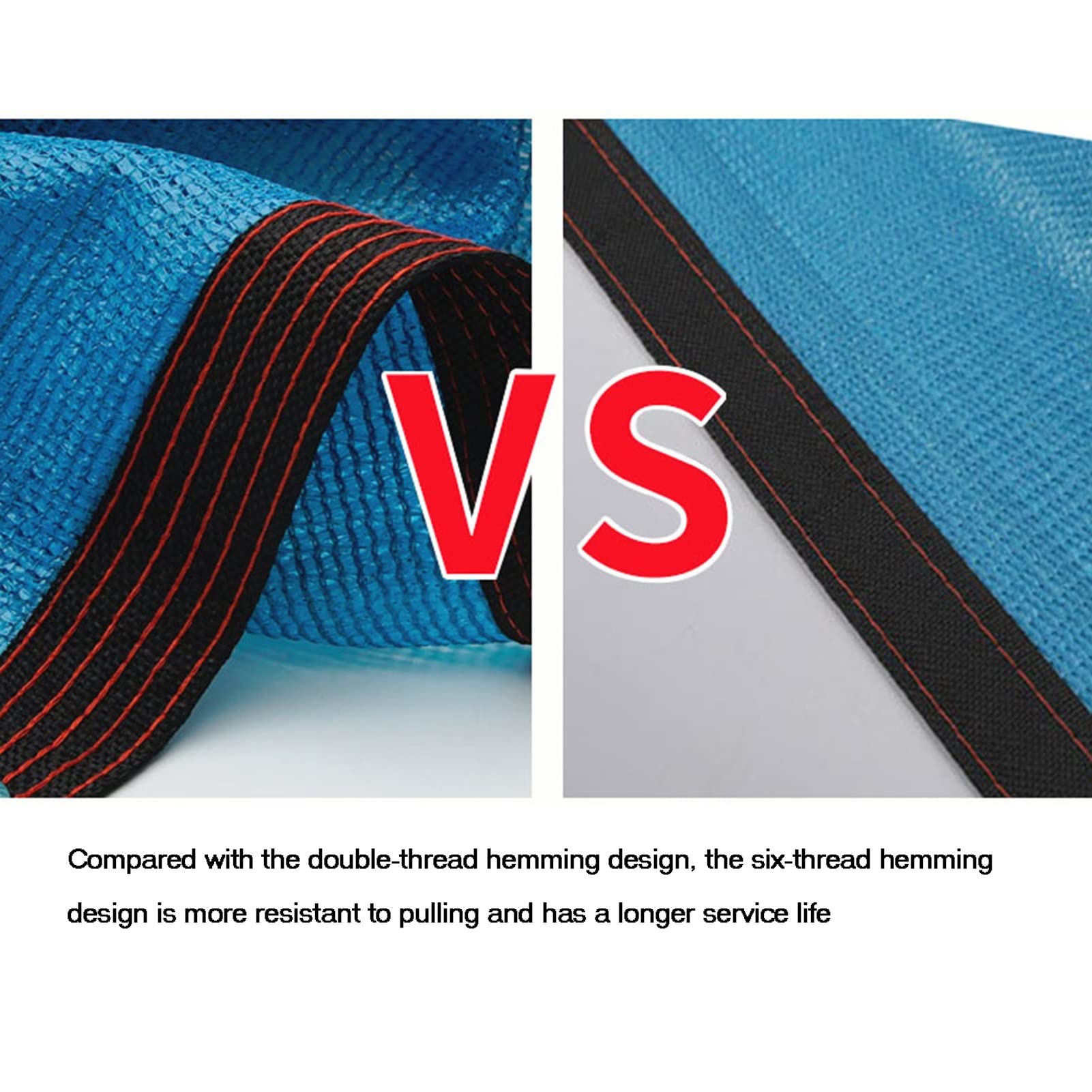UV-Resistant Sun Shade Cloth with Grommets - 3x4m Blue Shade Sail for Garden, Greenhouse & Plant Protection | Easy Installation Outdoor Sunblock Netting for Patio, Pool & Backyard