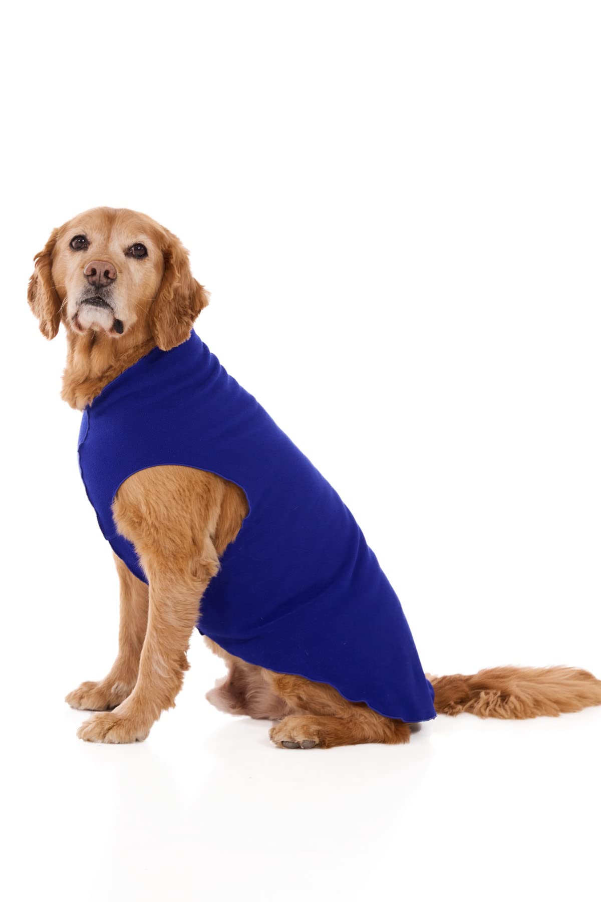 Soft & Snuggly Stretch Fleece Dog Sweater - Warm Pullover Vest for Small/Medium/Large Dogs (3XL, Royal Blue) - Perfect for Winter Walks & Indoor Comfort