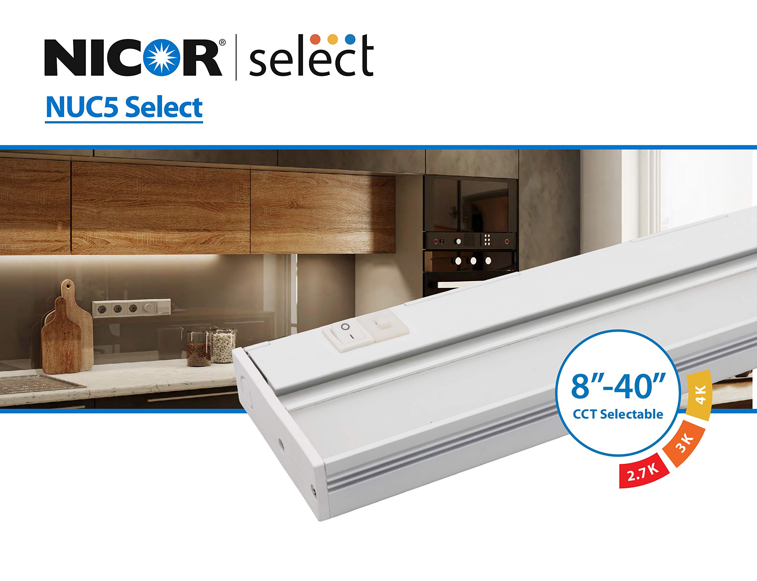 NICOR Lighting NUC540SOB NUC(v5) 40W Under Cabinet Light Fixture, Oil Rubbed Bronze Finish - Perfect for Kitchen Countertops, Pantry Shelves & Display Cabinets
