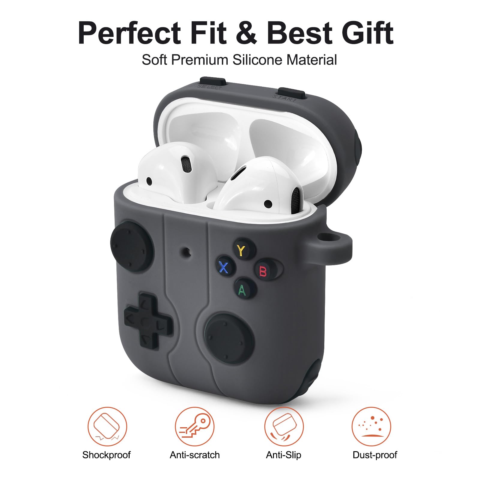 KOREDA AirPods 1st/2nd Generation Case Cover - Cute Game Player Design Silicone Protective Case for AirPods Charging Case | Shockproof & Anti-Scratch | Perfect for Gaming, Travel & Daily Use