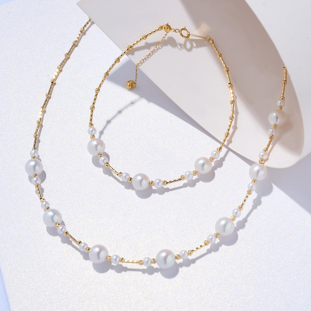 18K Solid Gold Freshwater Pearl Bracelet for Women - Elegant Pearl Jewelry Gift for Birthday, Anniversary & Special Occasions | KB00049