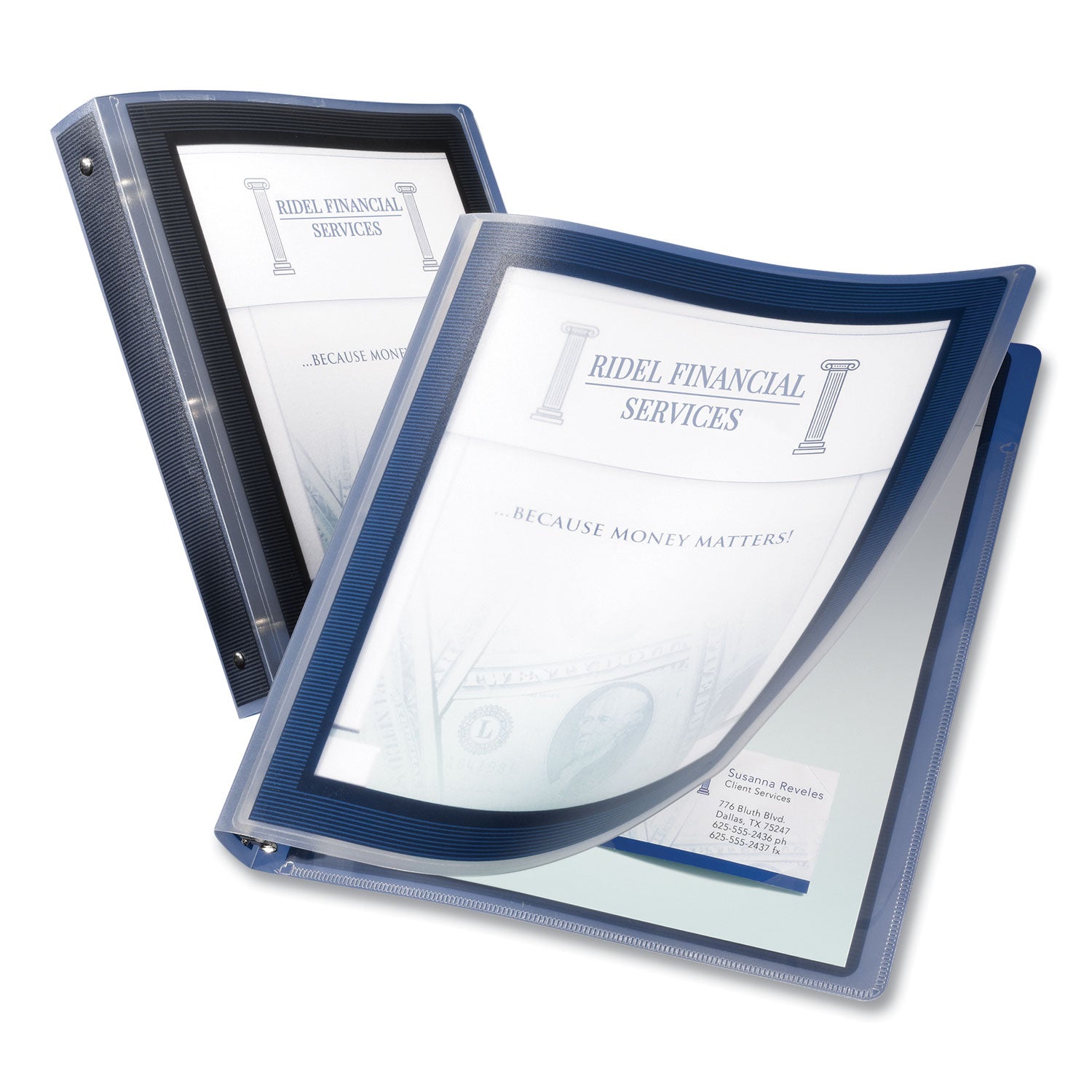 Avery Flexi View 3-Ring Binder with Round Rings - 1.5 Inch Capacity, 8.5 x 11 Inches, Black | Durable School & Office Supplies for Organizing Documents, Reports & Presentations