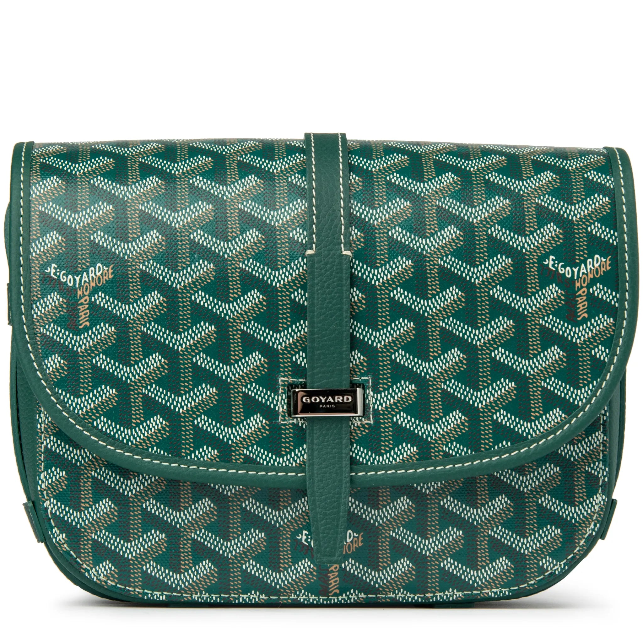 Goyard Goyardine Belvedere II Green PM Messenger Bag - Luxury Crossbody Shoulder Bag for Women & Men - Perfect for Work, Travel & Daily Use
