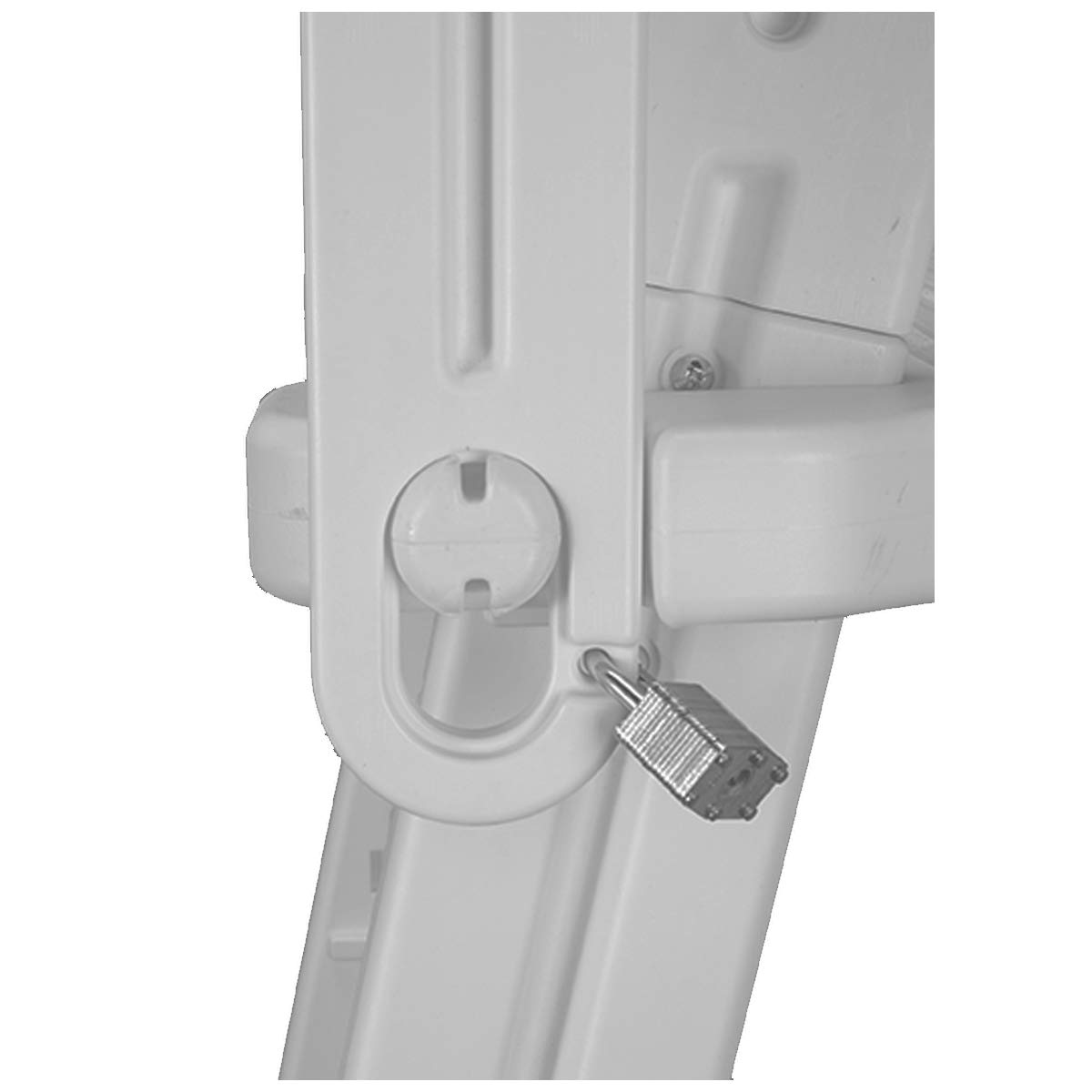 Ocean Blue A-Frame Swing-Up & Lock Pool Ladder with Anti-Entrapment Barrier – Heavy Duty 300 lb Capacity, Adjustable 48-56 Inch, Anti-Slip Steps – Perfect for Above Ground Swimming Pools, Backyard Safety & Easy Pool Access