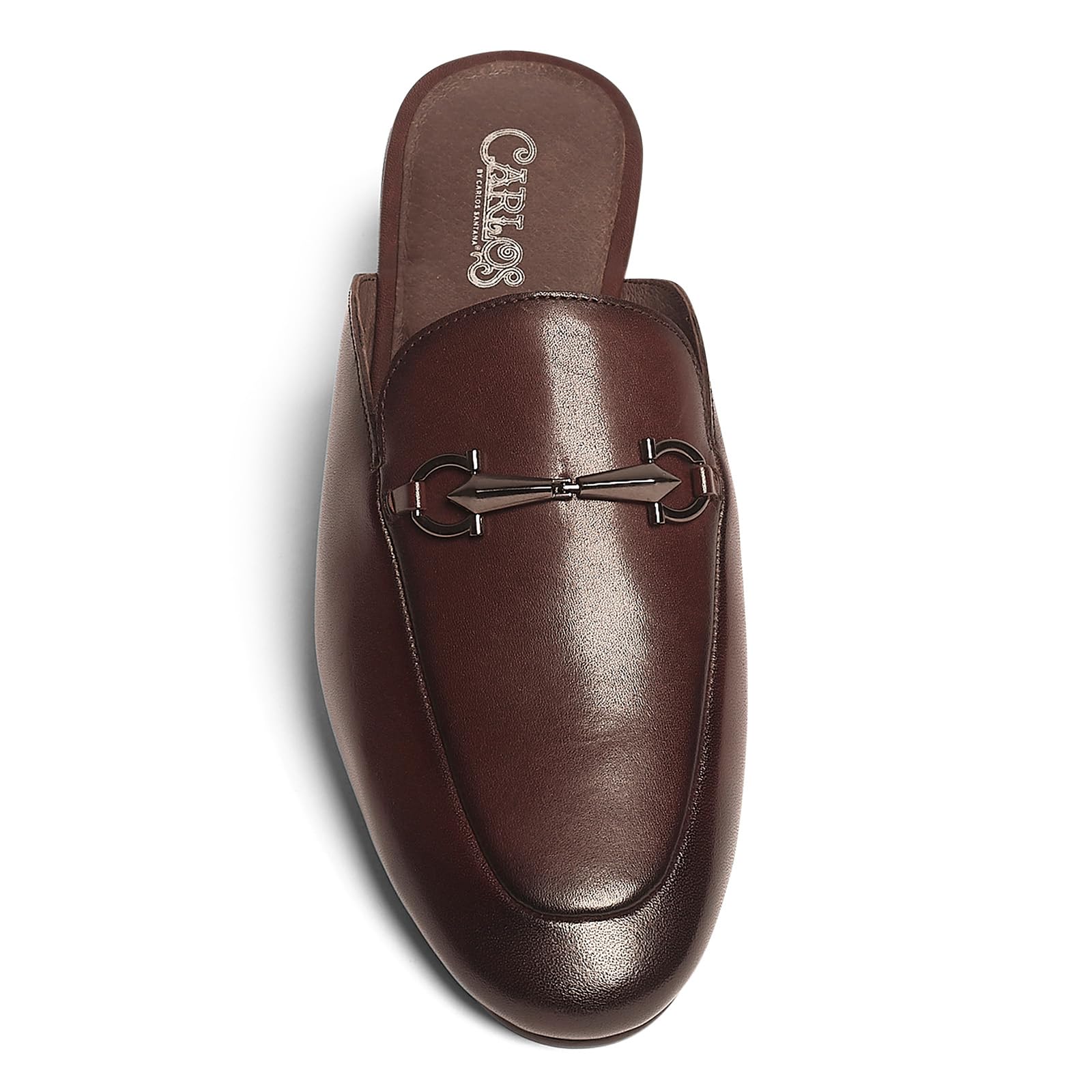 Carlos Santana Apollo Bit Slides for Men - Comfortable Leather Lining & Padded Footbed - Durable Rubber Outsole - Easy Slip-On Sandals for Casual Wear, Beach, Poolside & Summer Relaxation