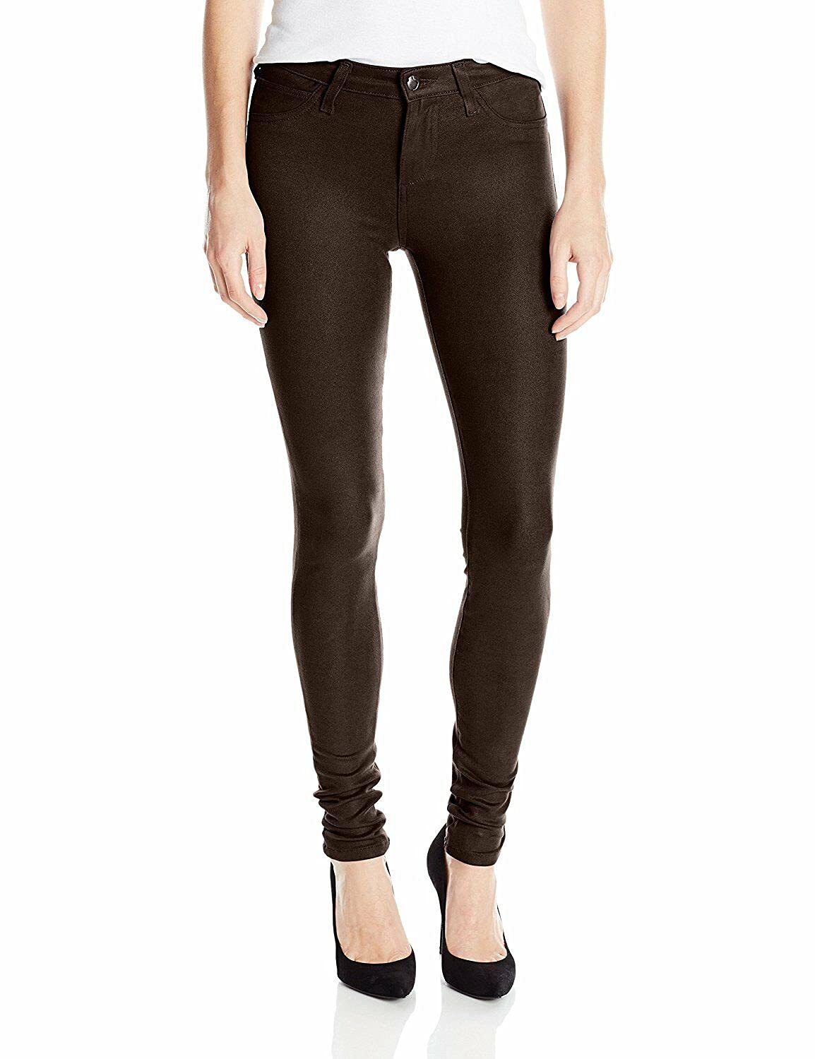 Joe's Jeans Women's #Hello Textured Leather Icon Midrise Skinny Jeans - Stylish Faux Leather Pants for Casual Outings & Night Out