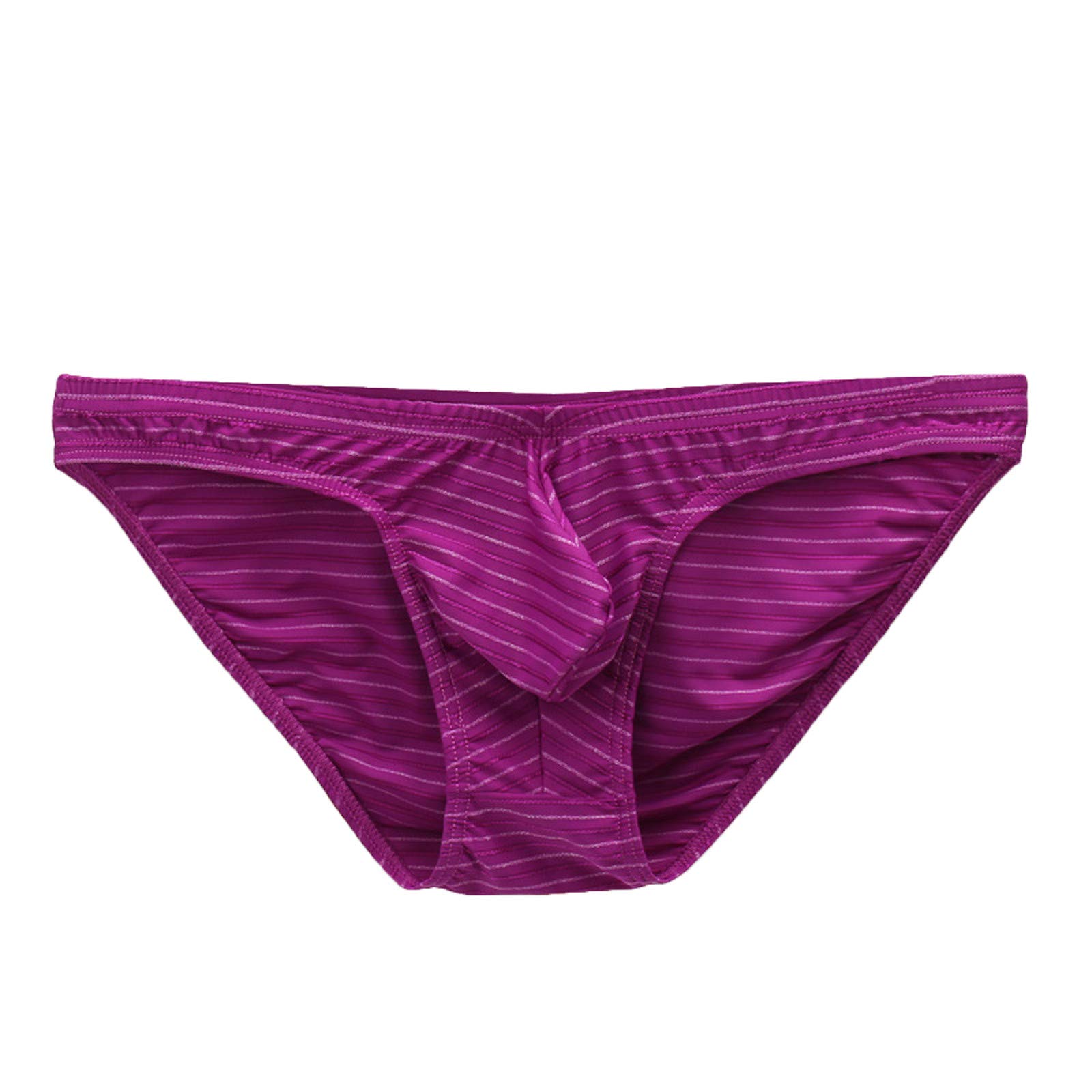 Comfortable Striped Men's Briefs - Low Waist Fashion Underwear in Multiple Colors for Daily Wear & Intimate Moments