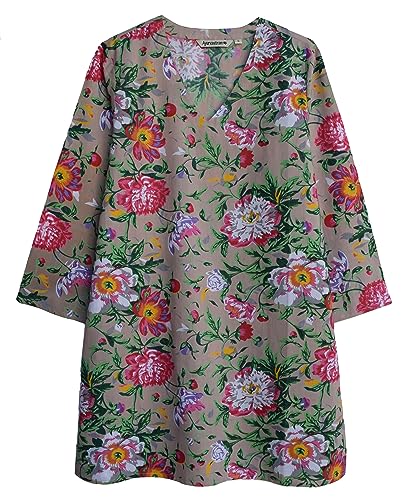 Floral Print on Beige