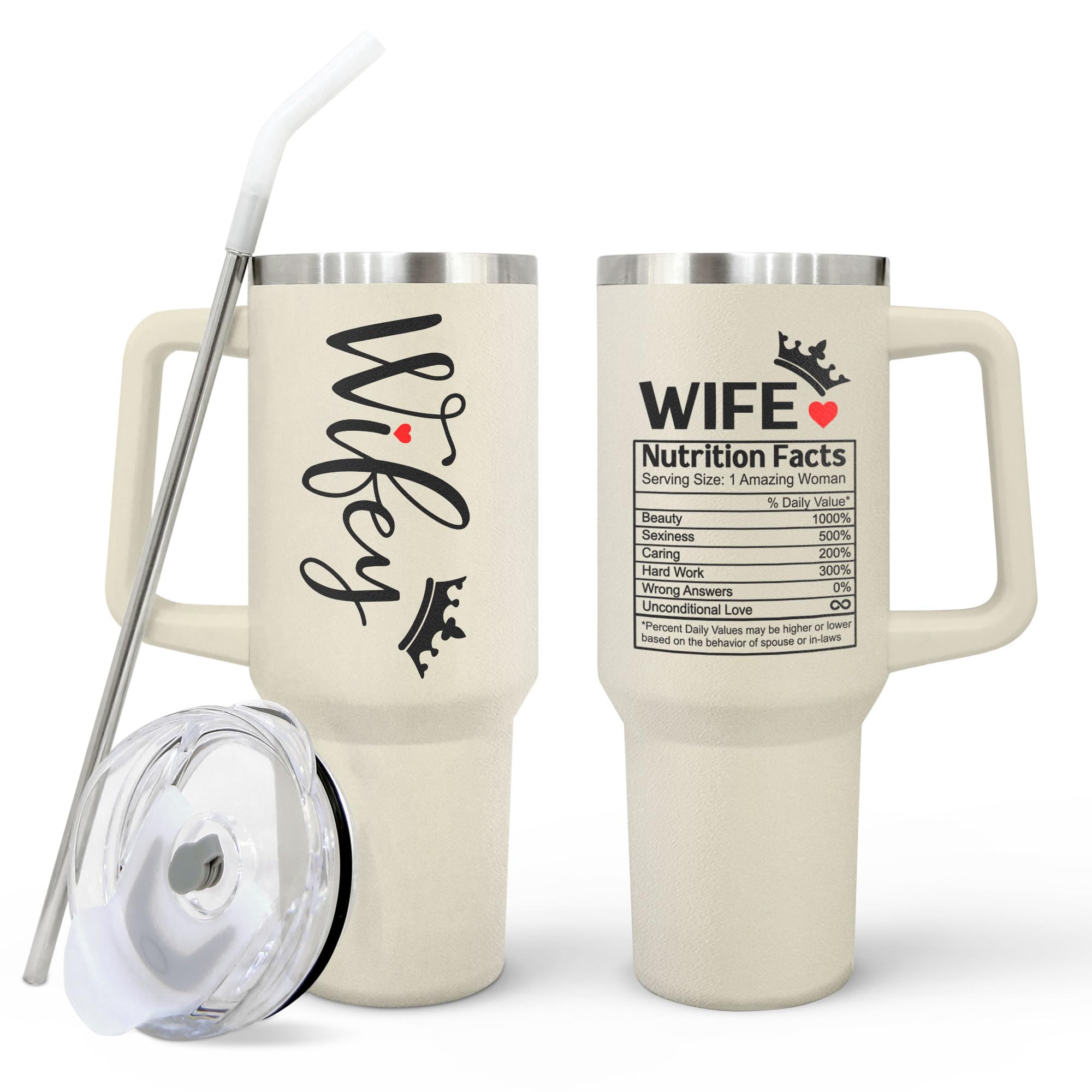 Best Christmas & Birthday Gifts for Wife - Unique Anniversary Present Ideas from Husband - Insulated Tumbler Cup for Coffee & Tea - Perfect for Office, Travel & Home Use