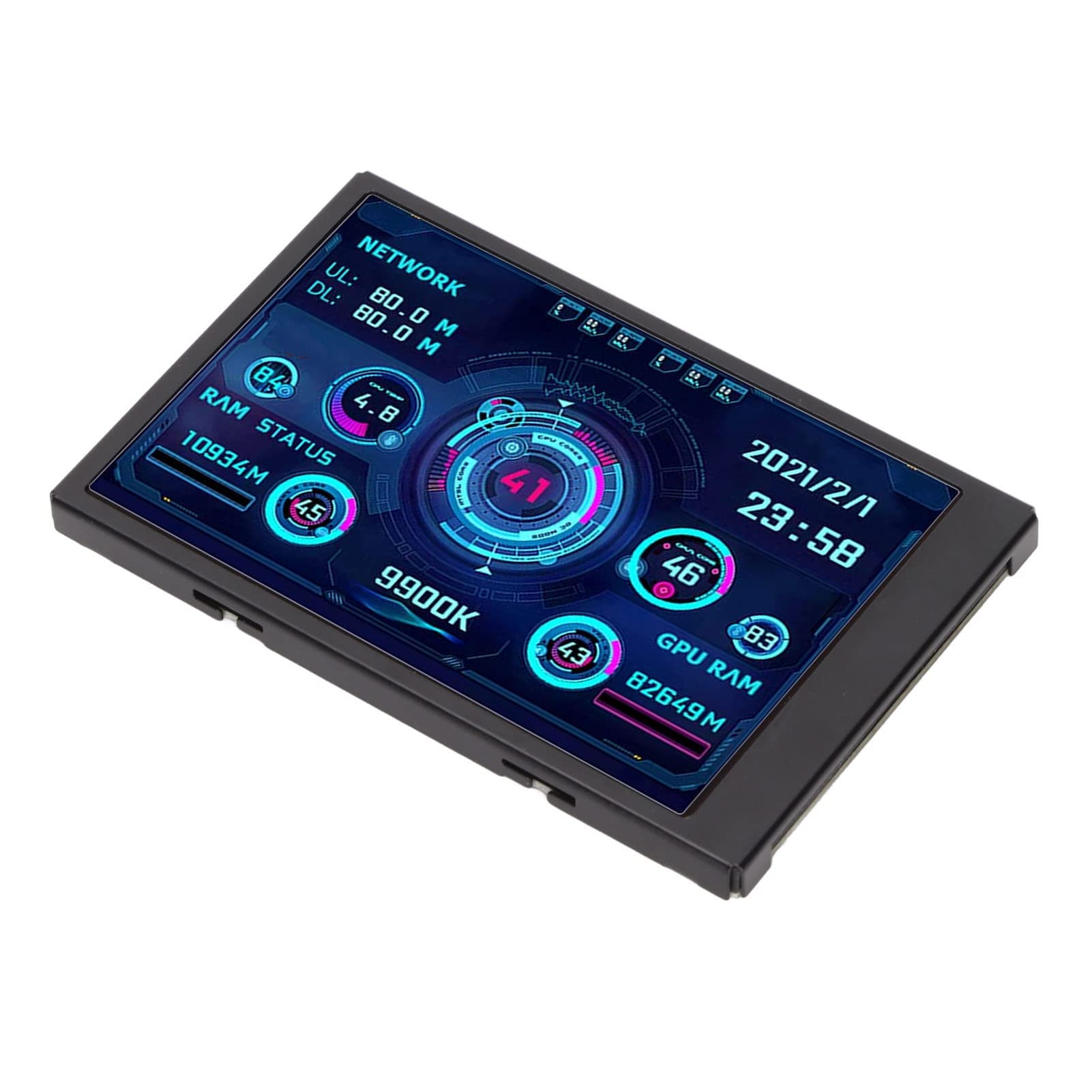 KIMISS 3.5 Inch Mini USB IPS Monitor for PC - AIDA64 CPU Data Display, Temperature Sensor Panel, Computer Case Temperature Screen | Perfect for Gaming Rigs, Workstations & PC Build Monitoring