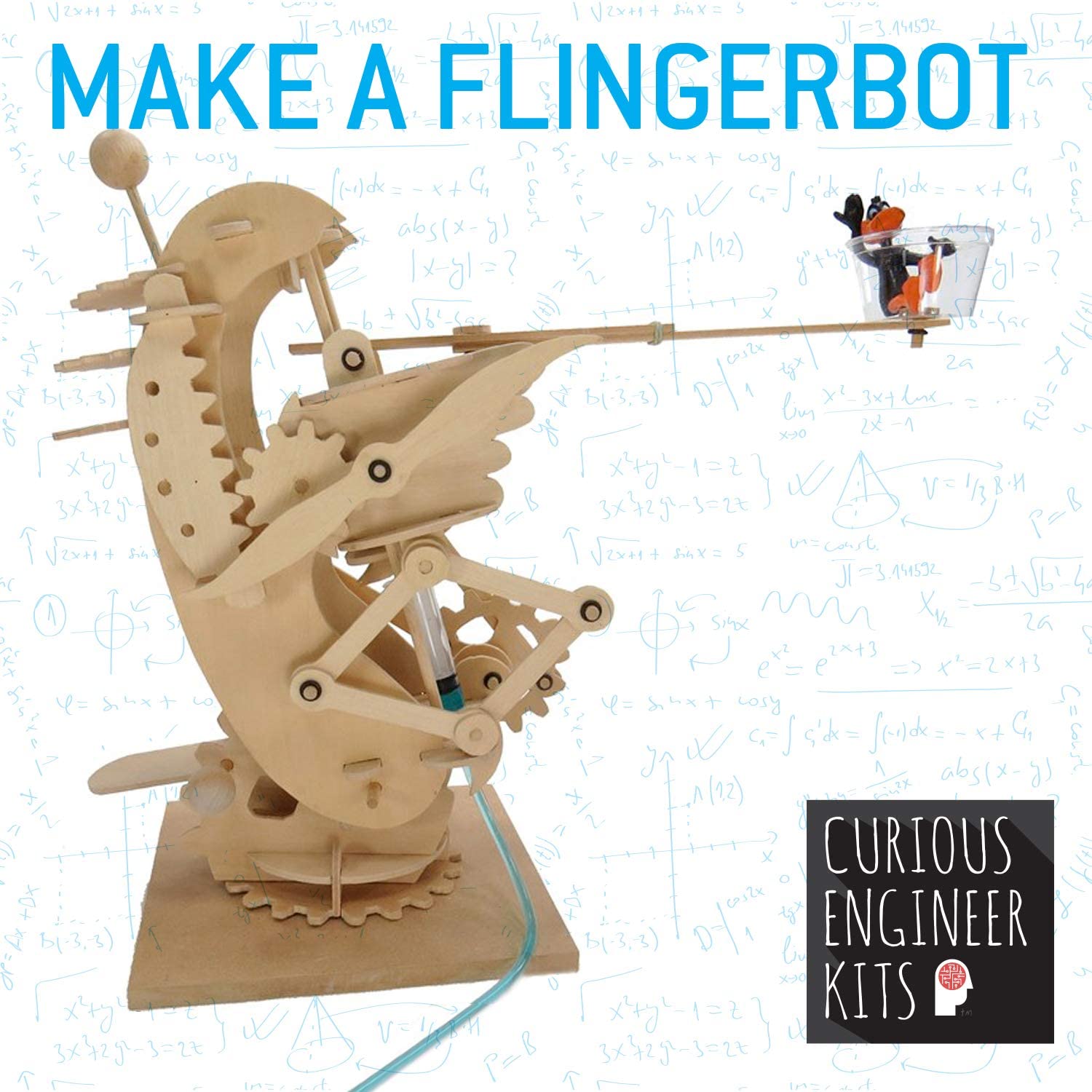 Curious Engineer: Flinger Bot - DIY STEM Robotics Kit for Kids & Teens | Fun Engineering Project for Home & School Science Activities