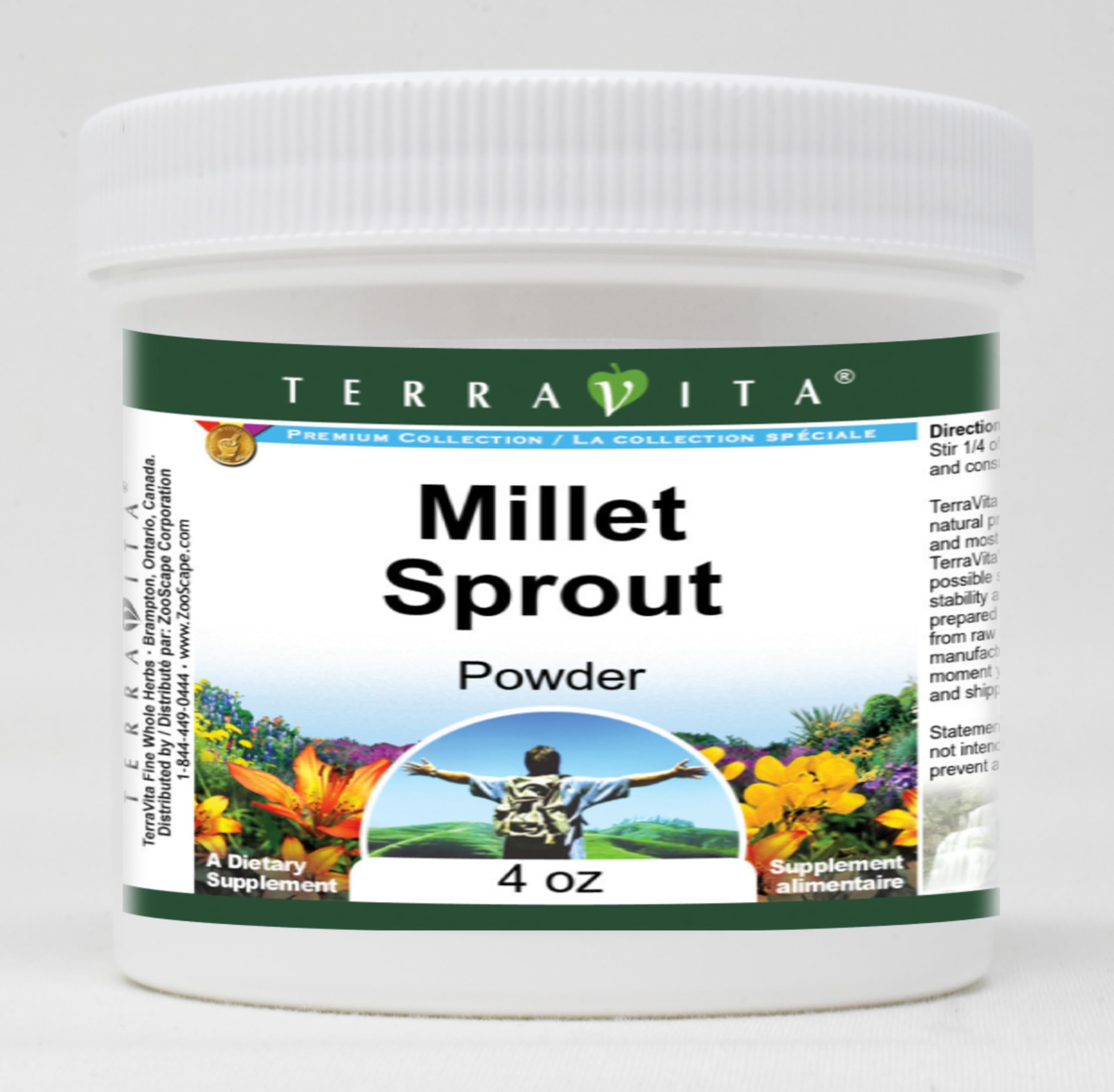 Organic Millet Sprout Powder 4oz (2 Pack) - Gluten-Free Superfood for Smoothies, Baking & Healthy Recipes - ZIN: 520819