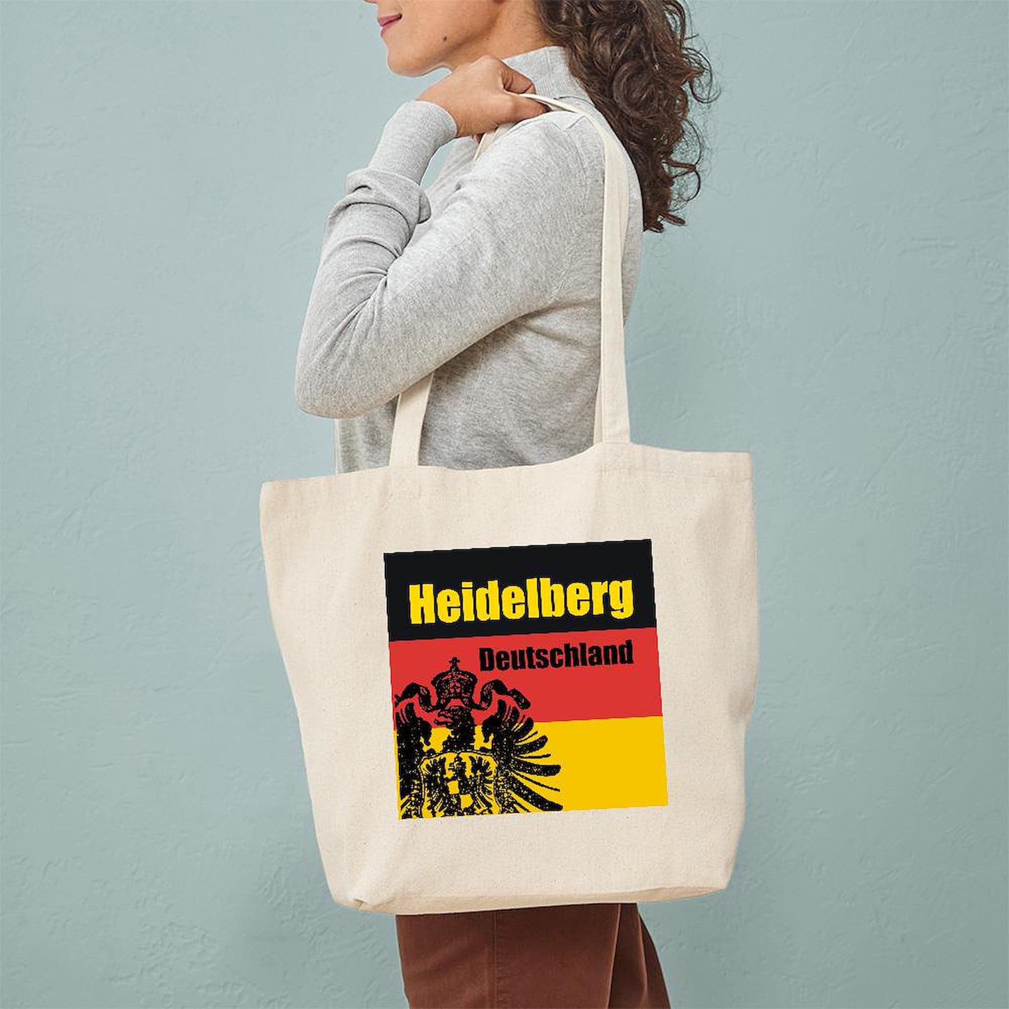 Heidelberg Germany Tote Bag - Natural Canvas Reusable Shopping Bag for Groceries, Beach & Everyday Use