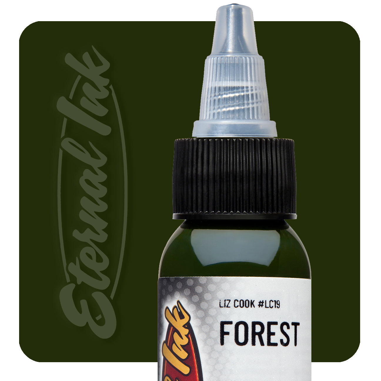 Eternal Liz Cook Forest Ink 1oz - Premium Tattoo Ink for Professional Artists - Perfect for Sleeves, Fine Line Work & Realistic Tattoos
