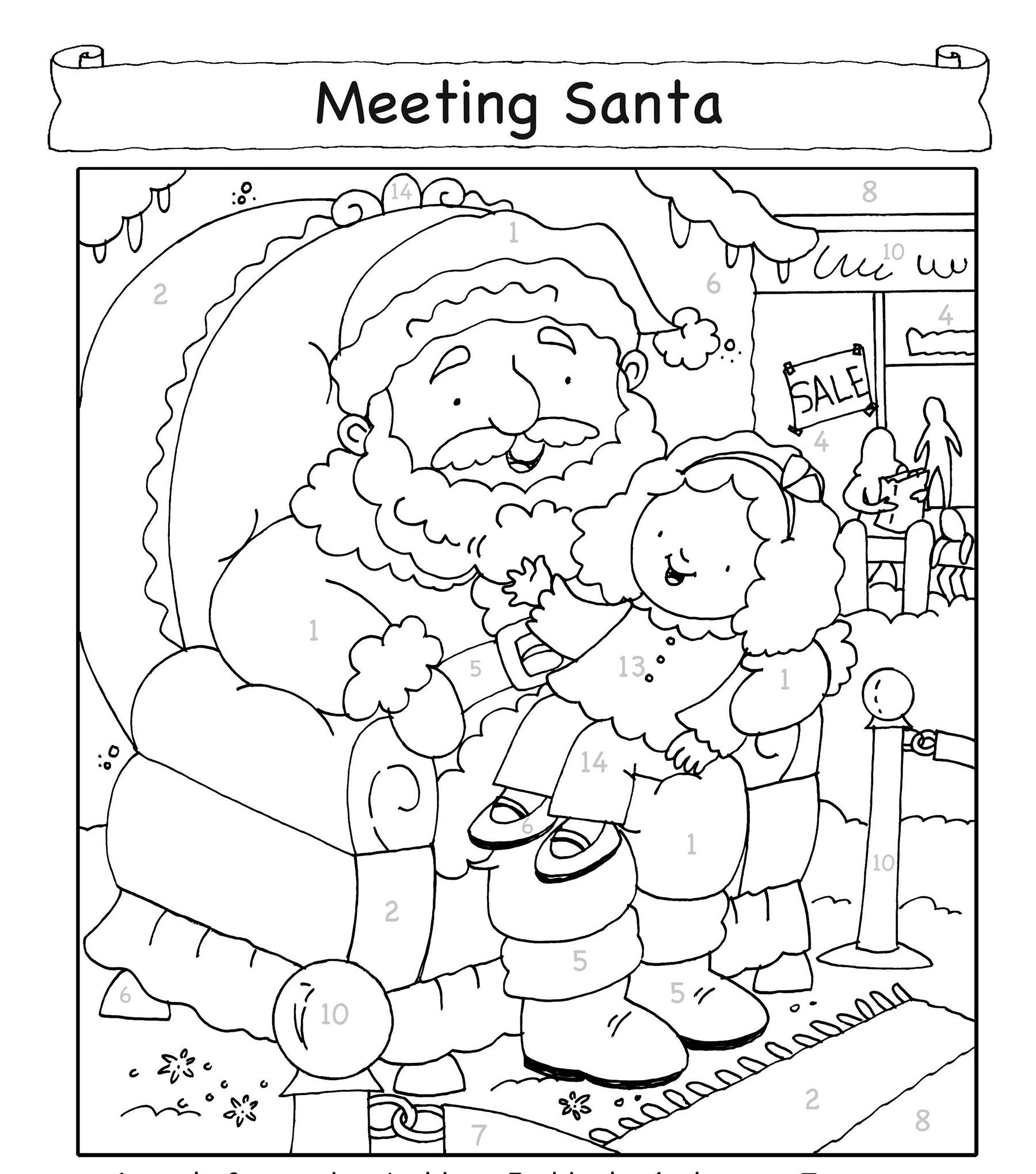Christmas Color by Number Book - Dover Holiday Coloring Pages for Adults & Kids | Relaxing Festive Activity for Family & Classroom Fun