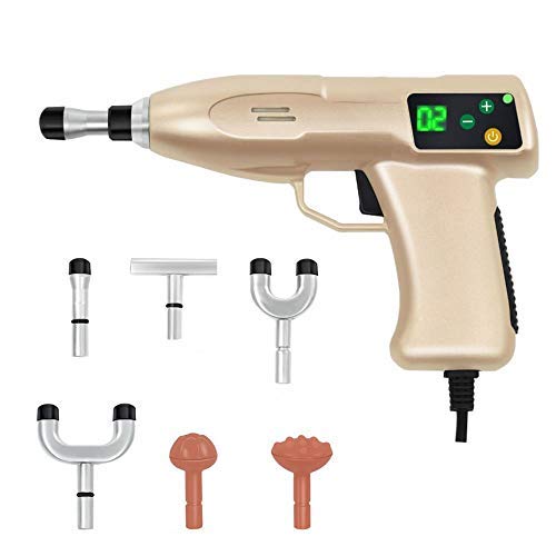 Professional 720N Chiropractic Adjusting Tool - Electric Impulse Massage Gun with Magnetic Therapy for Pain Relief & Muscle Recovery | Portable Deep Tissue Massager for Athletes, Chiropractors & Home Use (Golden)