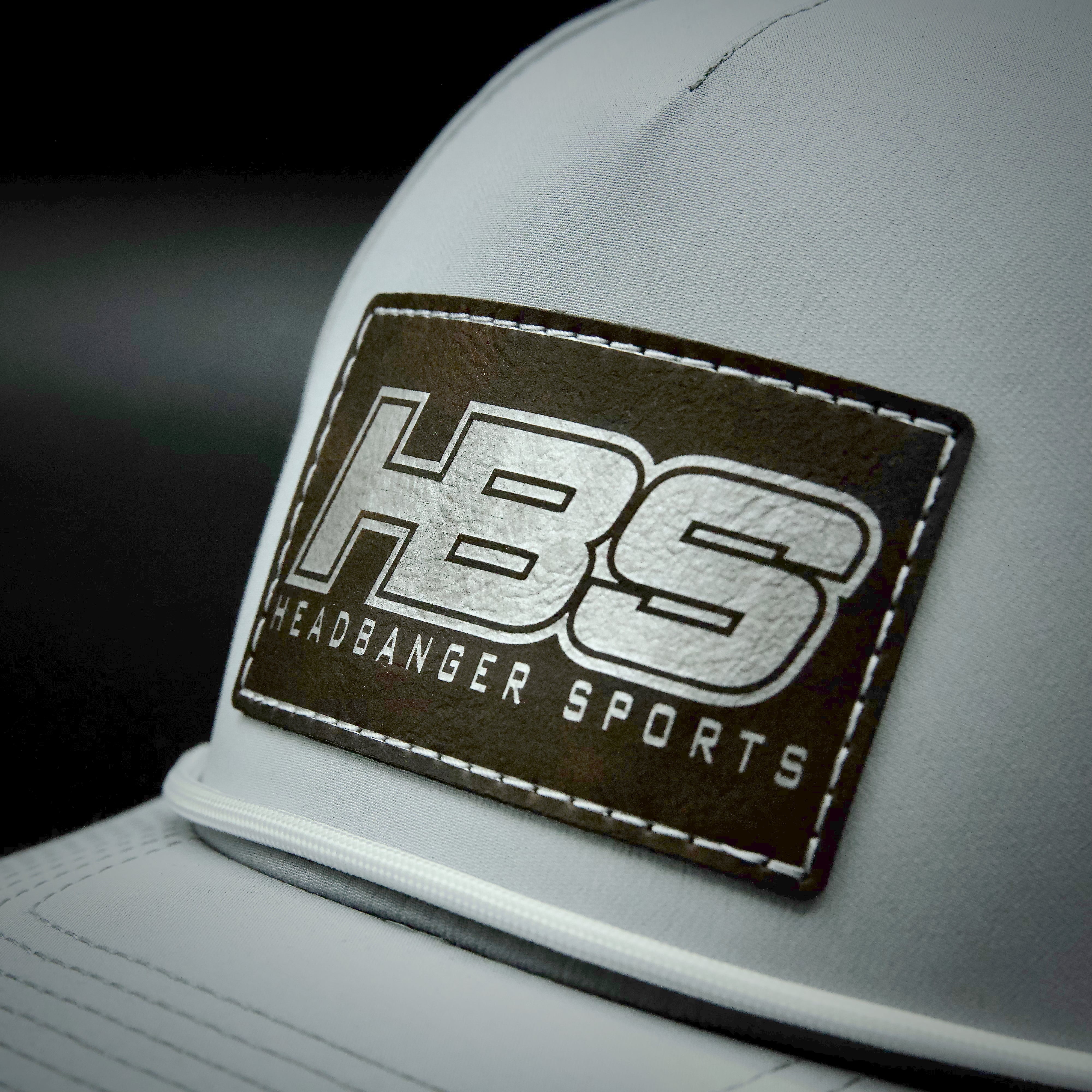 Headbanger Sports Exclusive Silver P424 Perforated Snapback Hat - Faux Leather Patch, Brown HBS Patch | Stylish Casual Wear for Men & Women, Perfect for Outdoor Activities & Street Fashion
