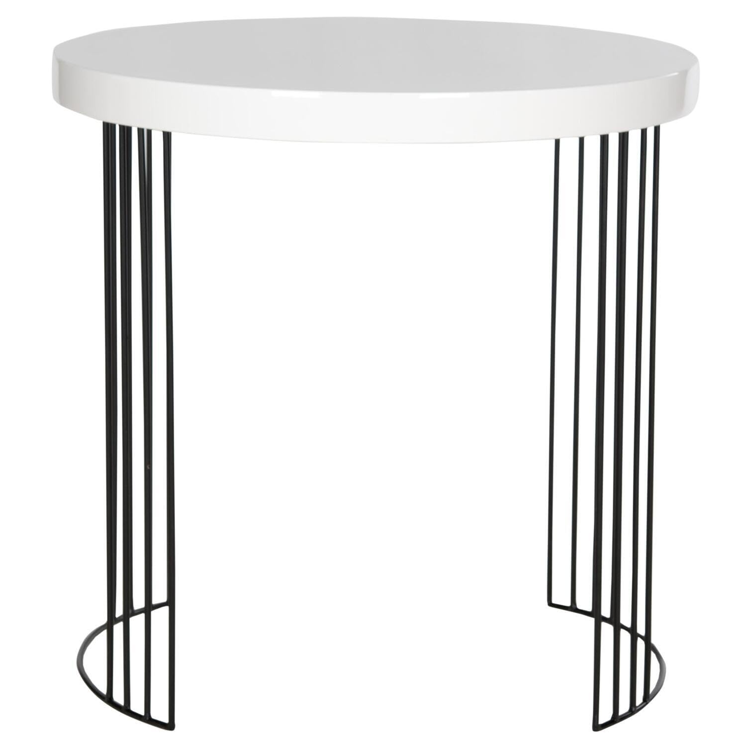 Safavieh Kelly Mid-Century Modern White Side Table - Stylish Accent Table for Living Room, Bedroom & Office - Perfect for Coffee, Books & Décor