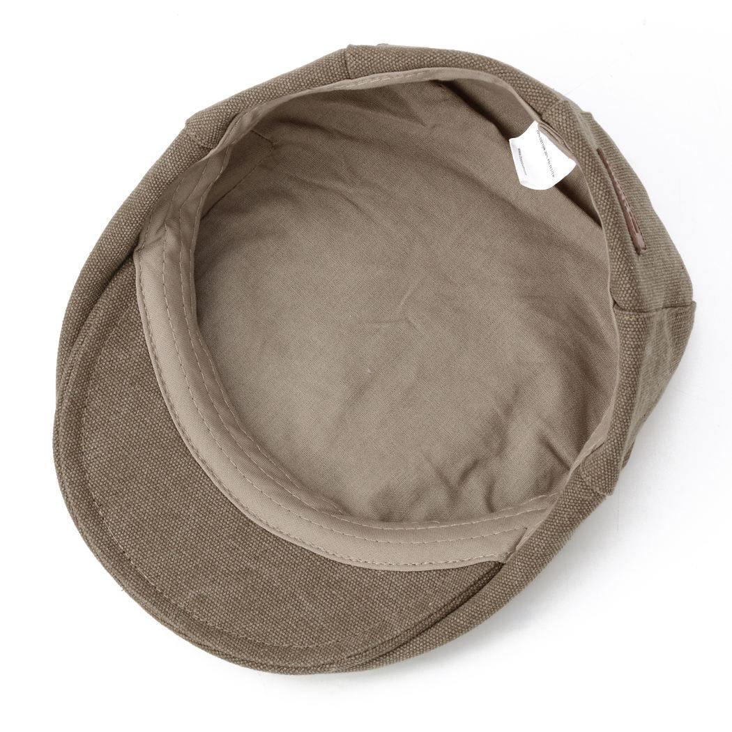 TRP0503 Troop London Canvas Flat Cap - Classic Old School Style Newsboy Hat for Men | Casual Wear, Outdoor Activities & Vintage Fashion