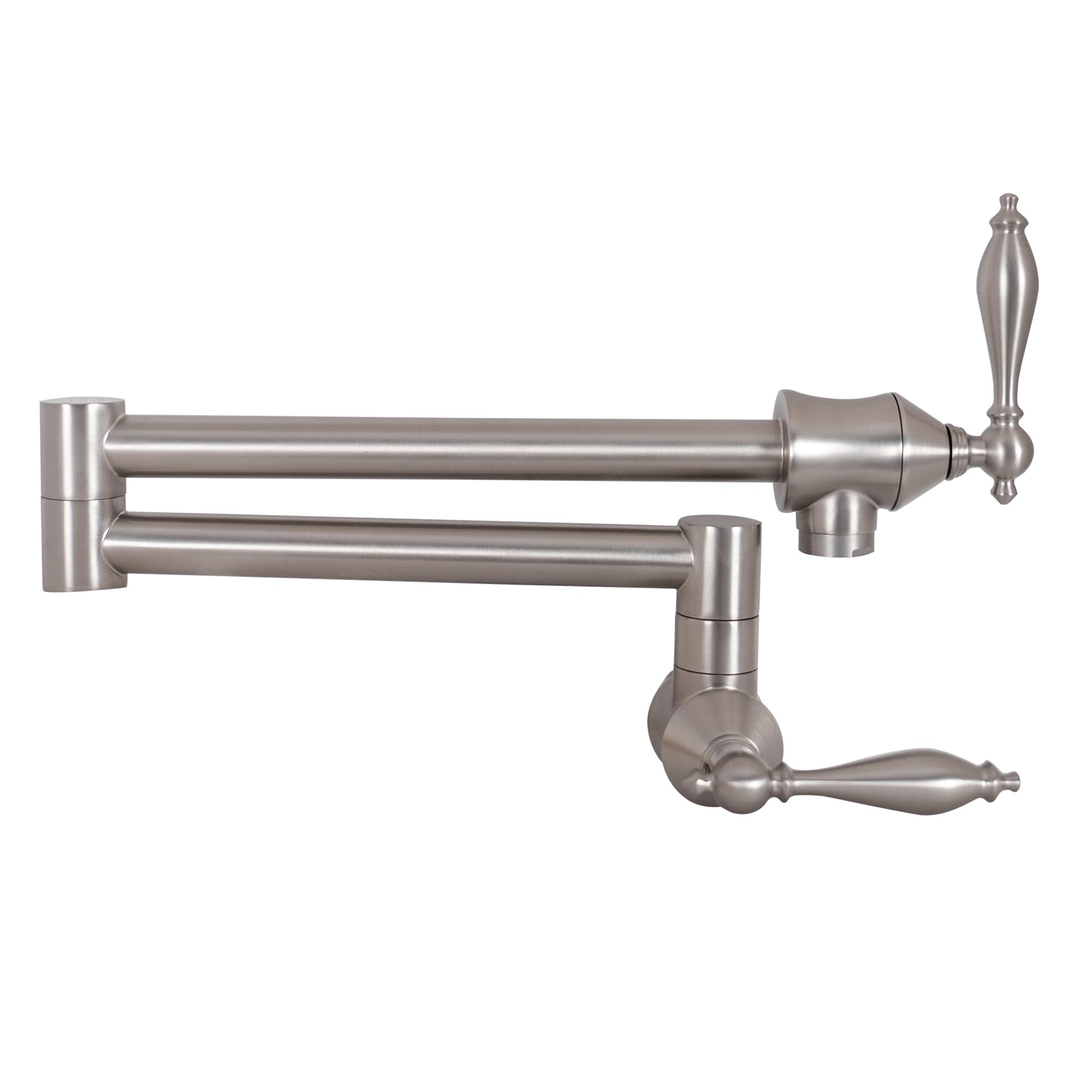 Brushed Nickel Pot Filler Faucet - Swing Arm for Kitchen Sink