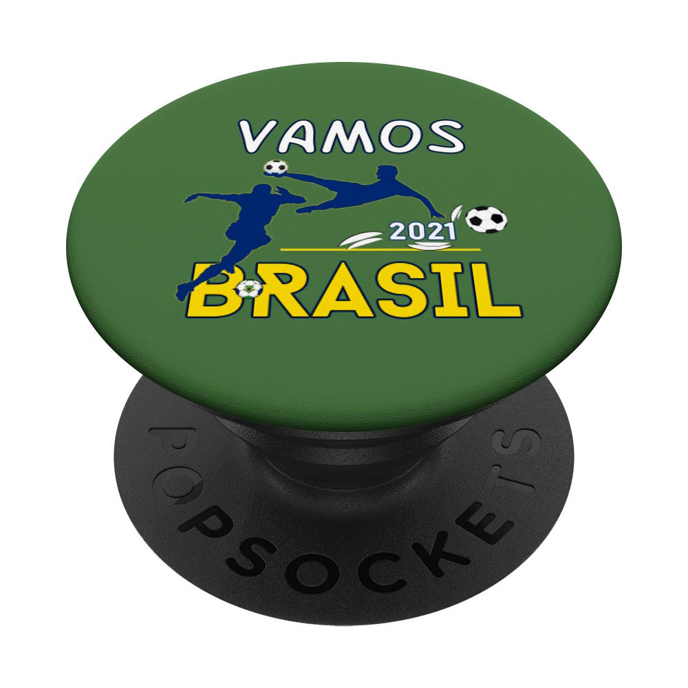 Brazil Soccer Team - Vamos Brasil Brazilian Player PopSockets Phone Grip & Stand for iPhone, Samsung | Perfect for Soccer Fans, Game Days & Travel