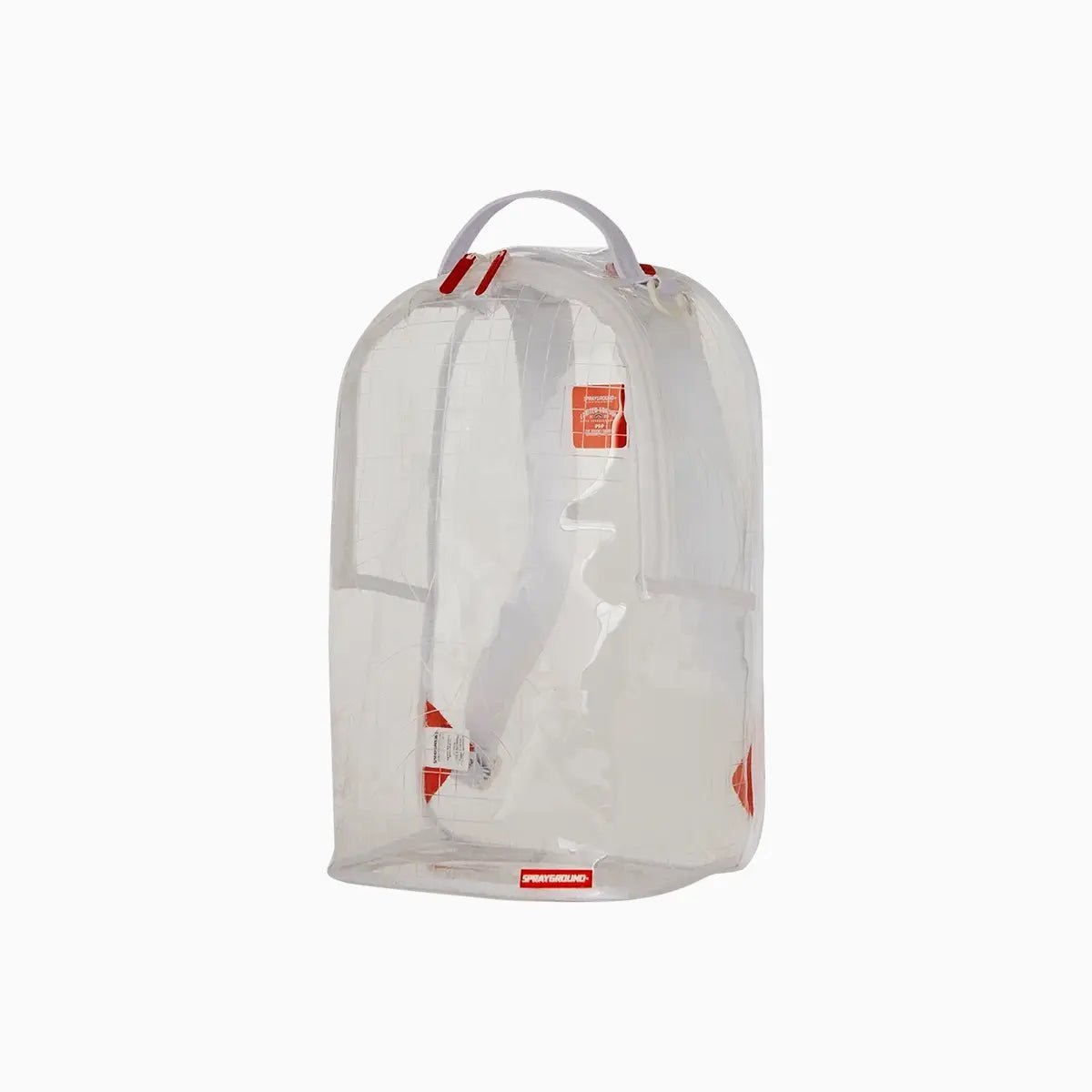 Clear Vision Sharks In Paris 100 All Clear Deluxe Backpack - Stylish Transparent School Bag for Students & Travelers