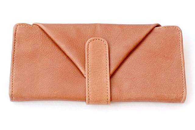 Premium Genuine Leather Envelope Wallet in Tan - Slim & Stylish for Everyday Use, Travel, and Business