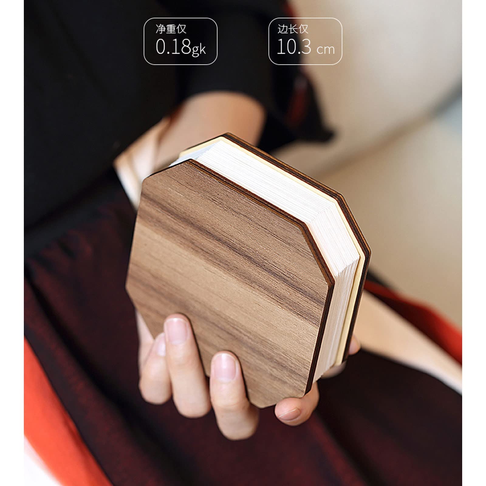 TOMYEUS Wooden Flip Book Desk Lamp - USB Charging Portable LED Light for Night Reading, Study, Office & Bedroom - Creative Folding Organ Light Gift Idea for Home Decor & Workspace