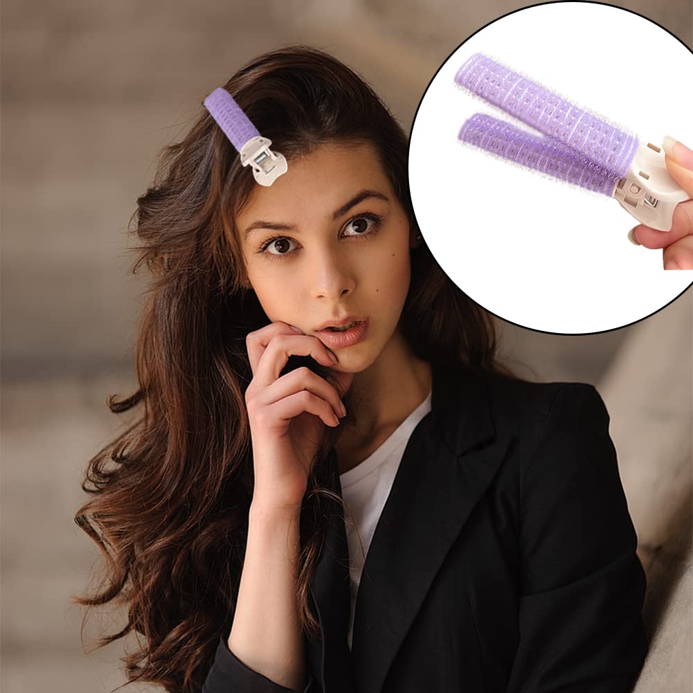 10 Pack Volumizing Hair Root Clips for Fluffy Hair Volume & Root Lift - Heatless DIY Hair Curler for Long & Short Hair (Purple) - Perfect for Salon Styling, Home Use & Travel Accessories