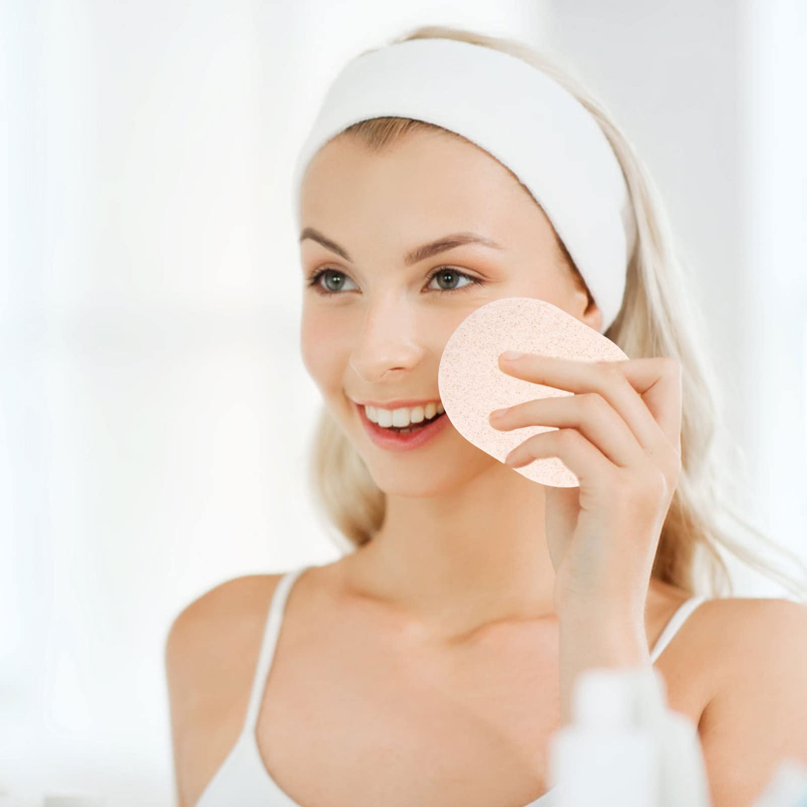 Beavorty 10Pcs Travel Face Wash Sponge - Hydrocolloid Exfoliating Patches, Makeup Remover & Cleansing PVA Sponges for Gentle Skin Care | Perfect for Travel, Daily Cleansing & Makeup Removal