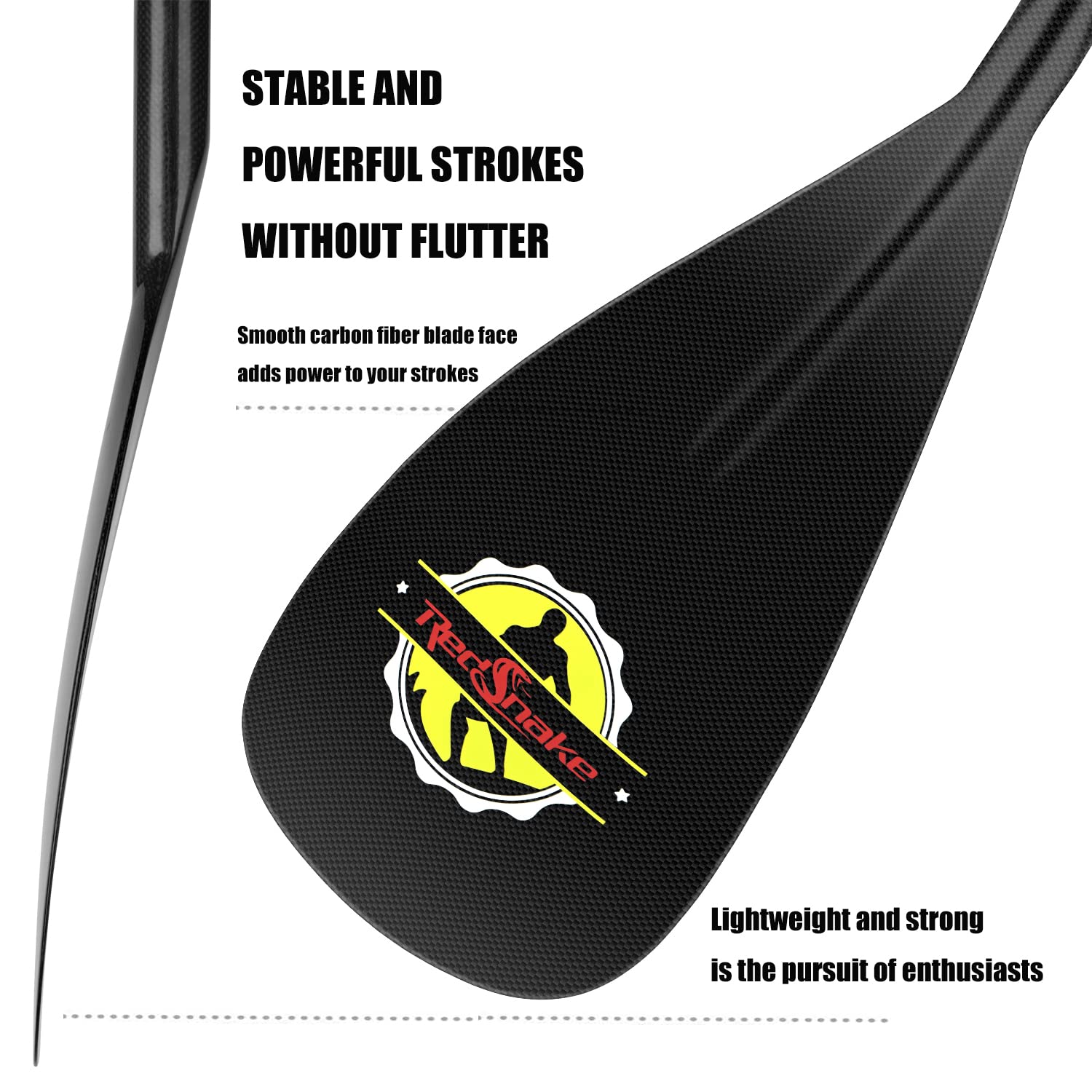 Premium Full Carbon Fiber SUP Paddle - 3-Piece Adjustable Stand Up Paddle Board Oar - Ultra Lightweight & Floating Design with Hydrodynamic Blade for Maximum Power & Efficiency - Perfect for Surfing, Yoga, Fishing & Ocean Adventures