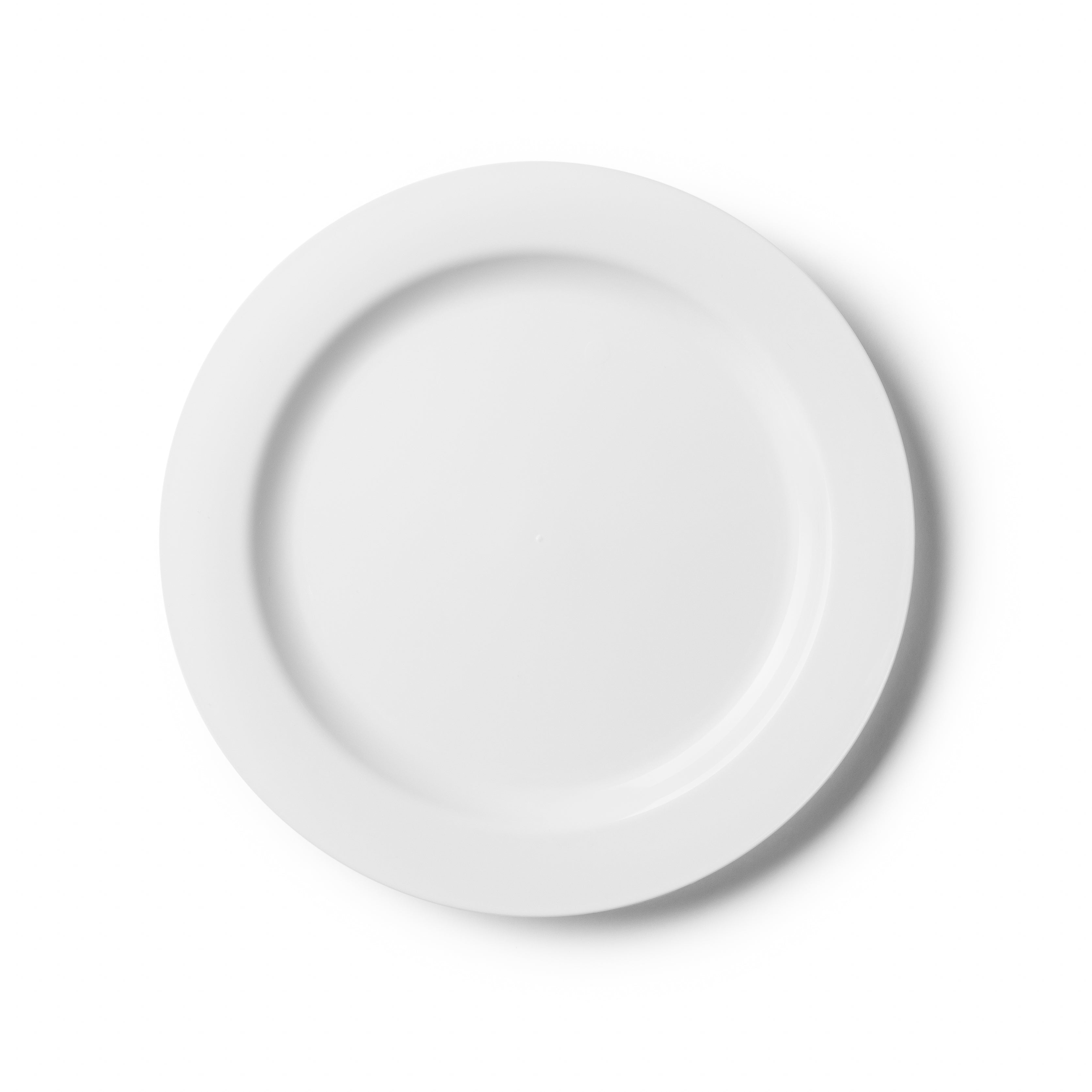30 Pack White Round Plastic Plates - Durable & Eco-Friendly Disposable Dinner Plates for Parties, Picnics, BBQs & Everyday Use
