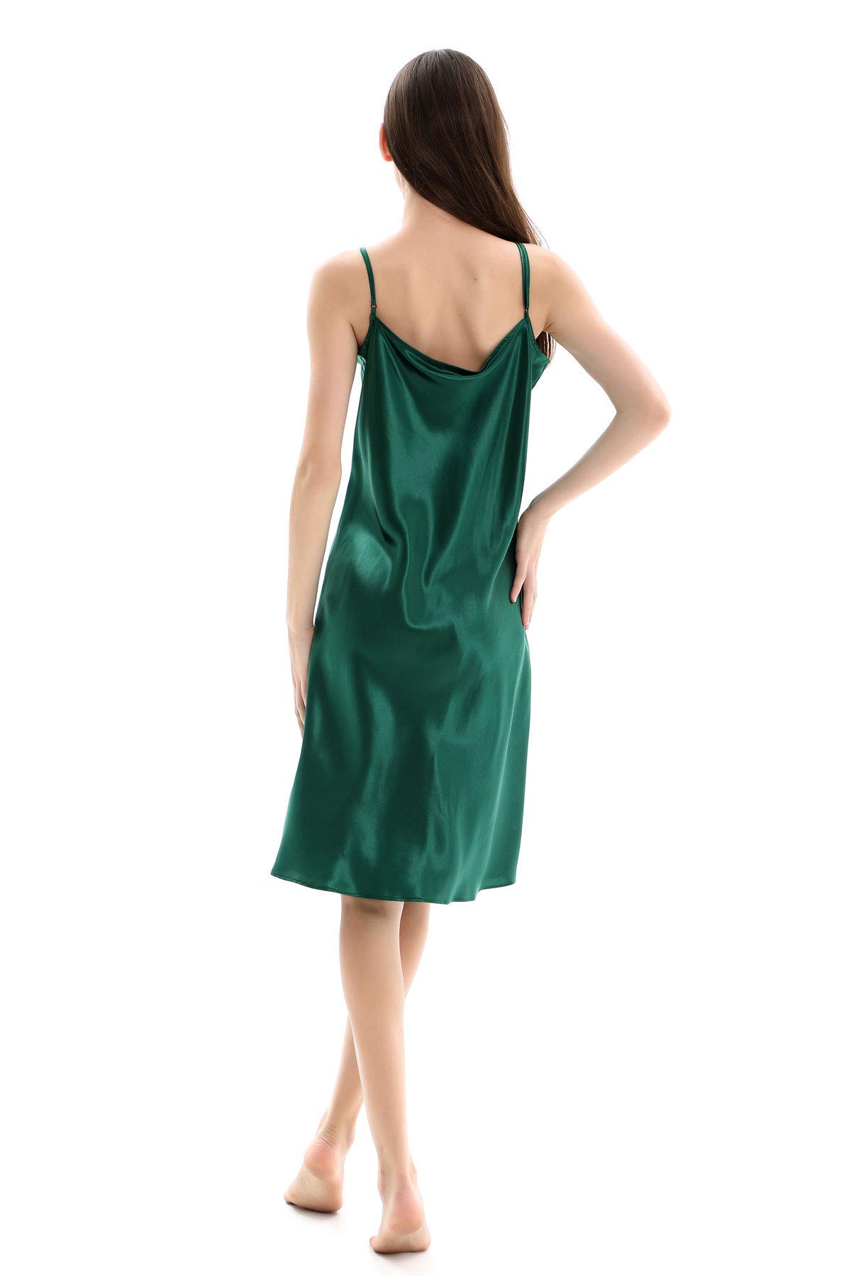 ZIMASILK 22 Momme Pure Mulberry Silk Nightgown - Spaghetti Strap Chemise with Deep V Neck for Women | Luxurious Sleepwear for Bridal, Anniversary & Romantic Occasions