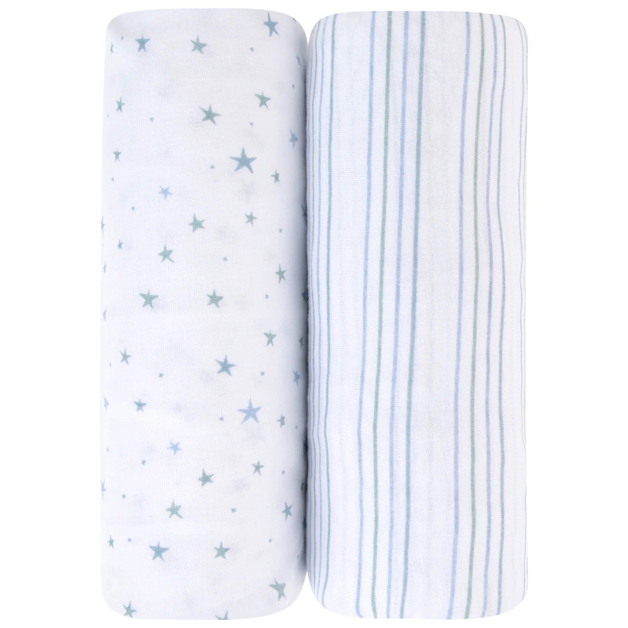Elys & Co 2 Pack 100% Cotton Crib & Toddler Bed Sheets - Soft Breathable Nursery Bedding for Boys & Girls - Perfect for Daycare, Home Nursery & Travel