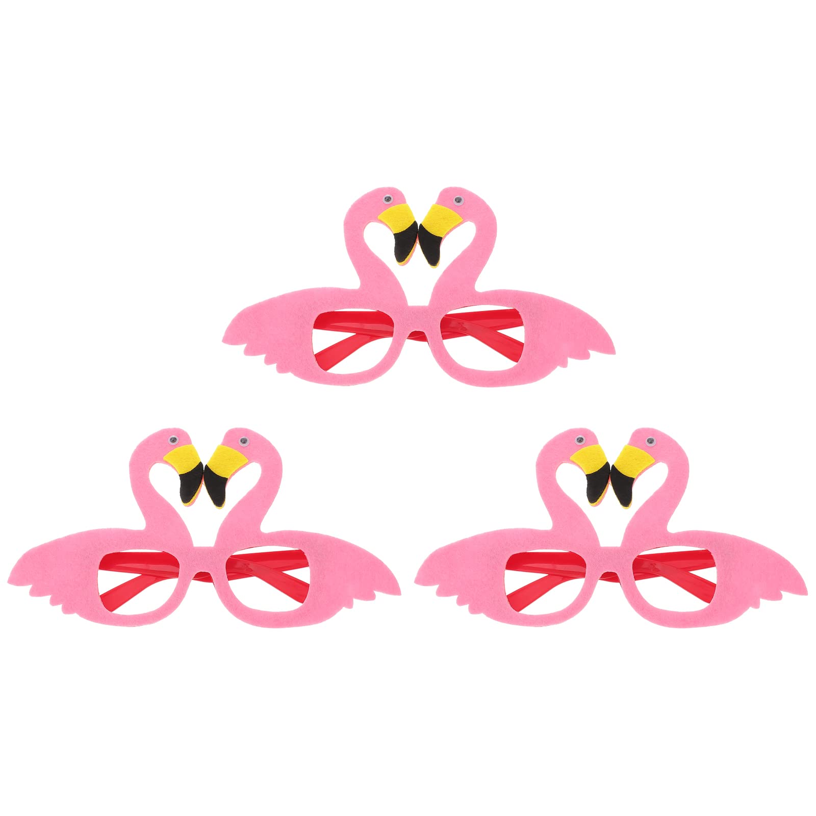 LUOZZY 3 Pack Flamingo Sunglasses for Luau Party - Tropical Hawaiian Beach Party Glasses - Fun Summer Accessories for Pool Parties, Beach Vacations & Themed Events