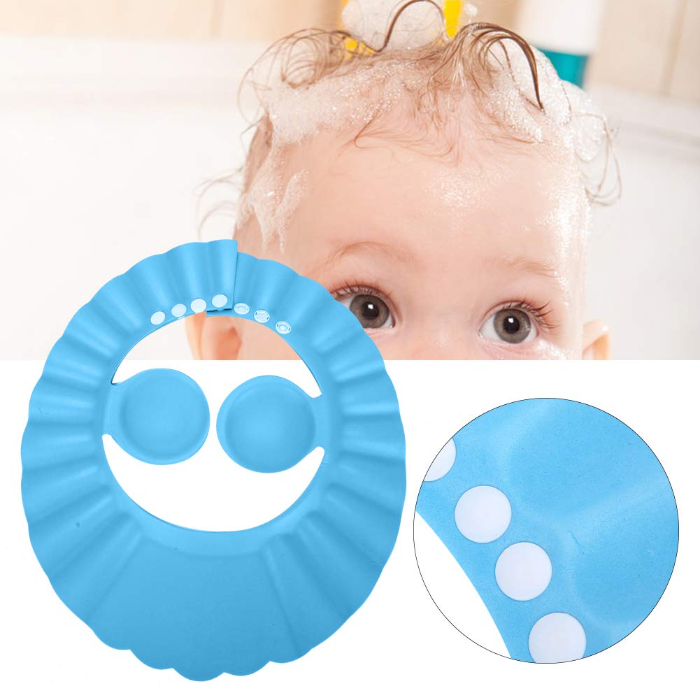 Gentle Silicone Toddler Shampoo Hat - Waterproof Baby Shower Cap with Ear Protection for Kids (Blue) | Perfect for Bath Time & Hair Washing