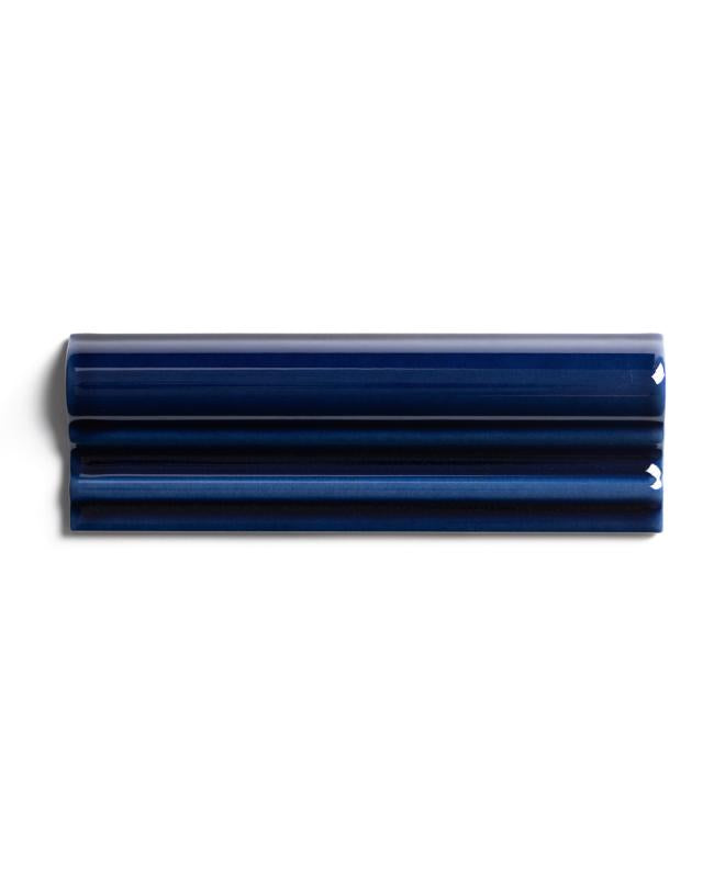 Kakel Victoria Bröstlist 5 x 15 cm Ultramarine Blue Skirting Tile - Perfect for Bathroom & Kitchen Wall Edging Protection