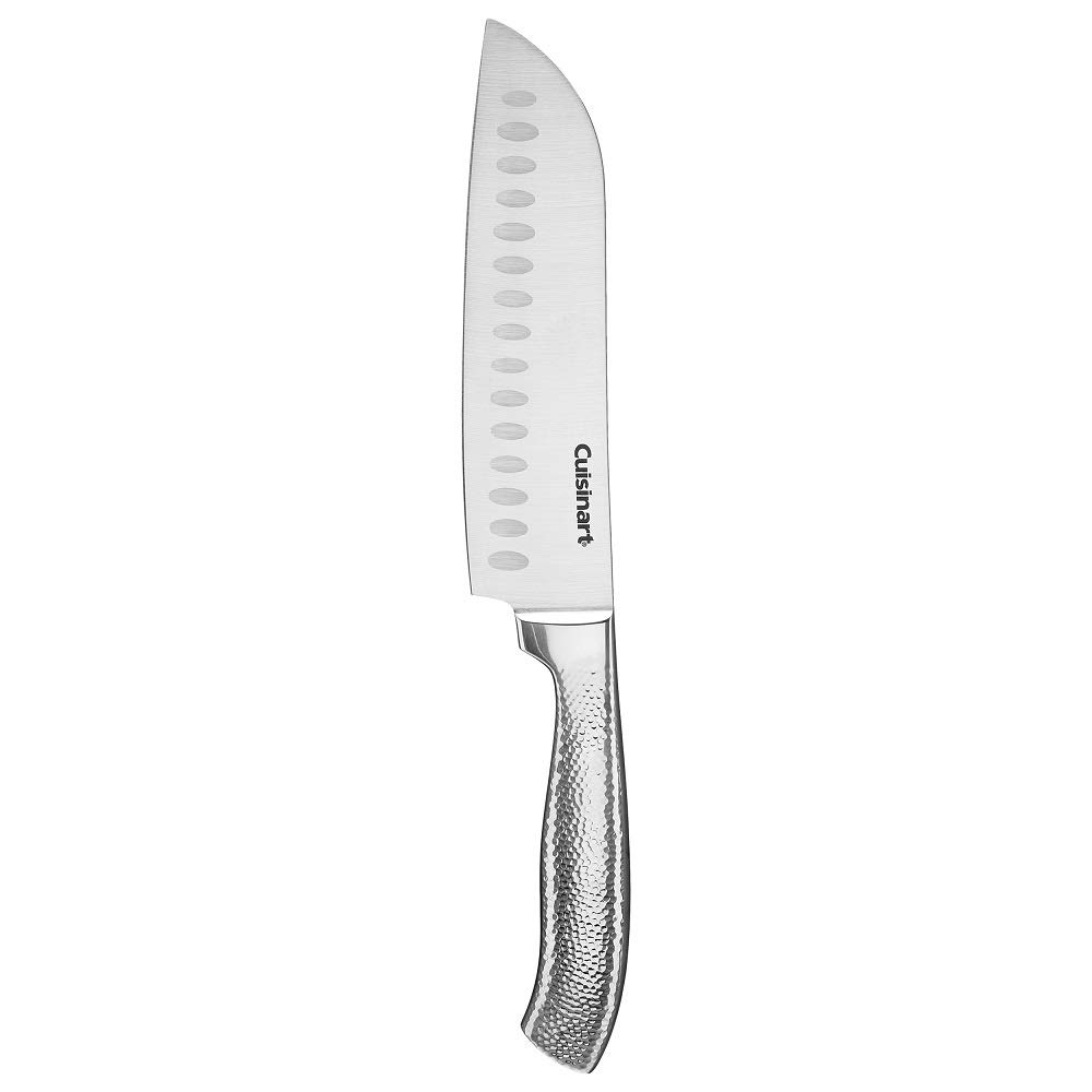 Premium Cuisinart Classic 17-Piece High-Carbon Hammered Stainless Steel Forged Knife Set with Sheath & Blade Guards - Professional Kitchen Cutlery for Chefs, Home Cooking & Gourmet Food Preparation