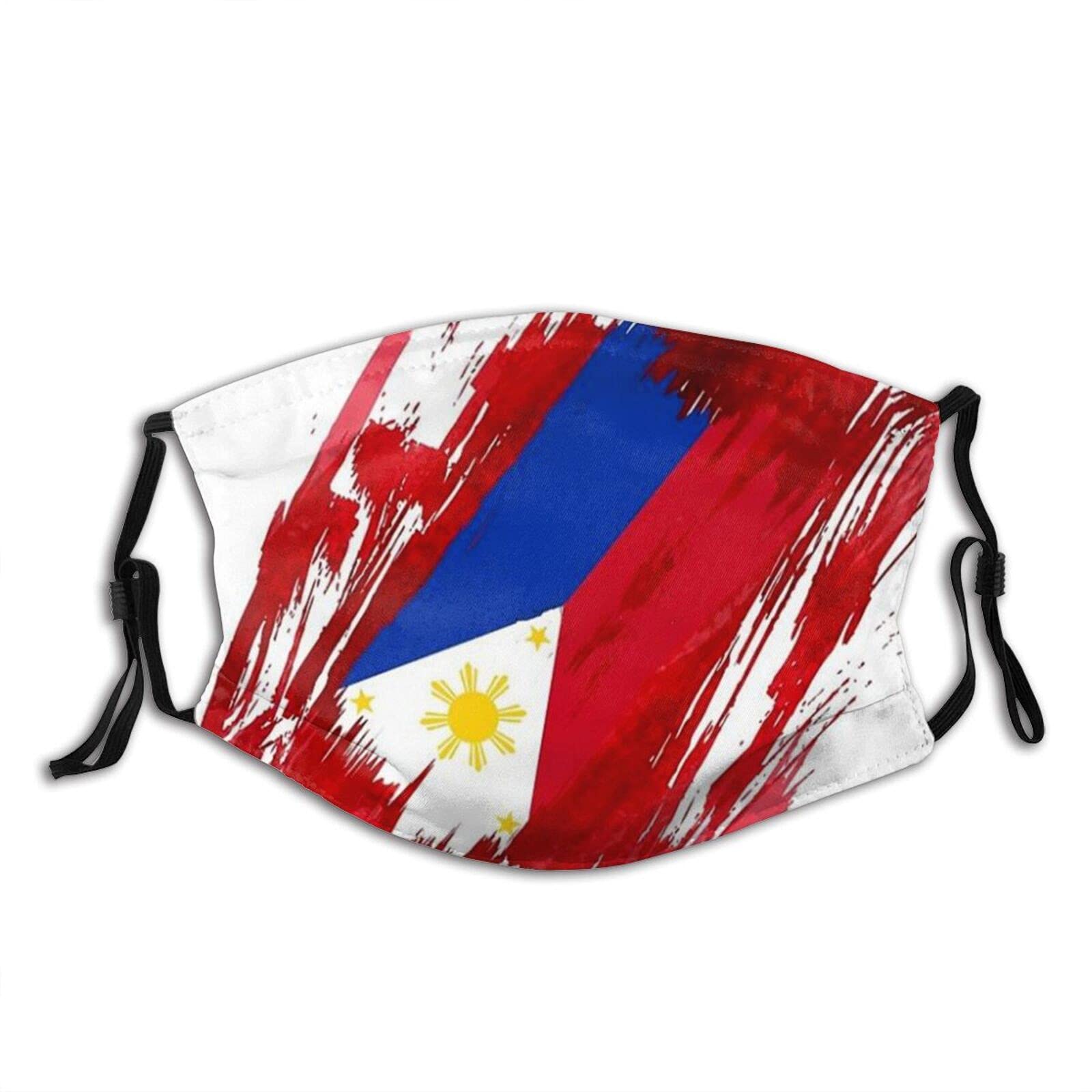 Philippines Flag Face Mask - Breathable, Washable & Reusable with Filters - Comfortable for Daily Use, Travel, and Patriotic Events