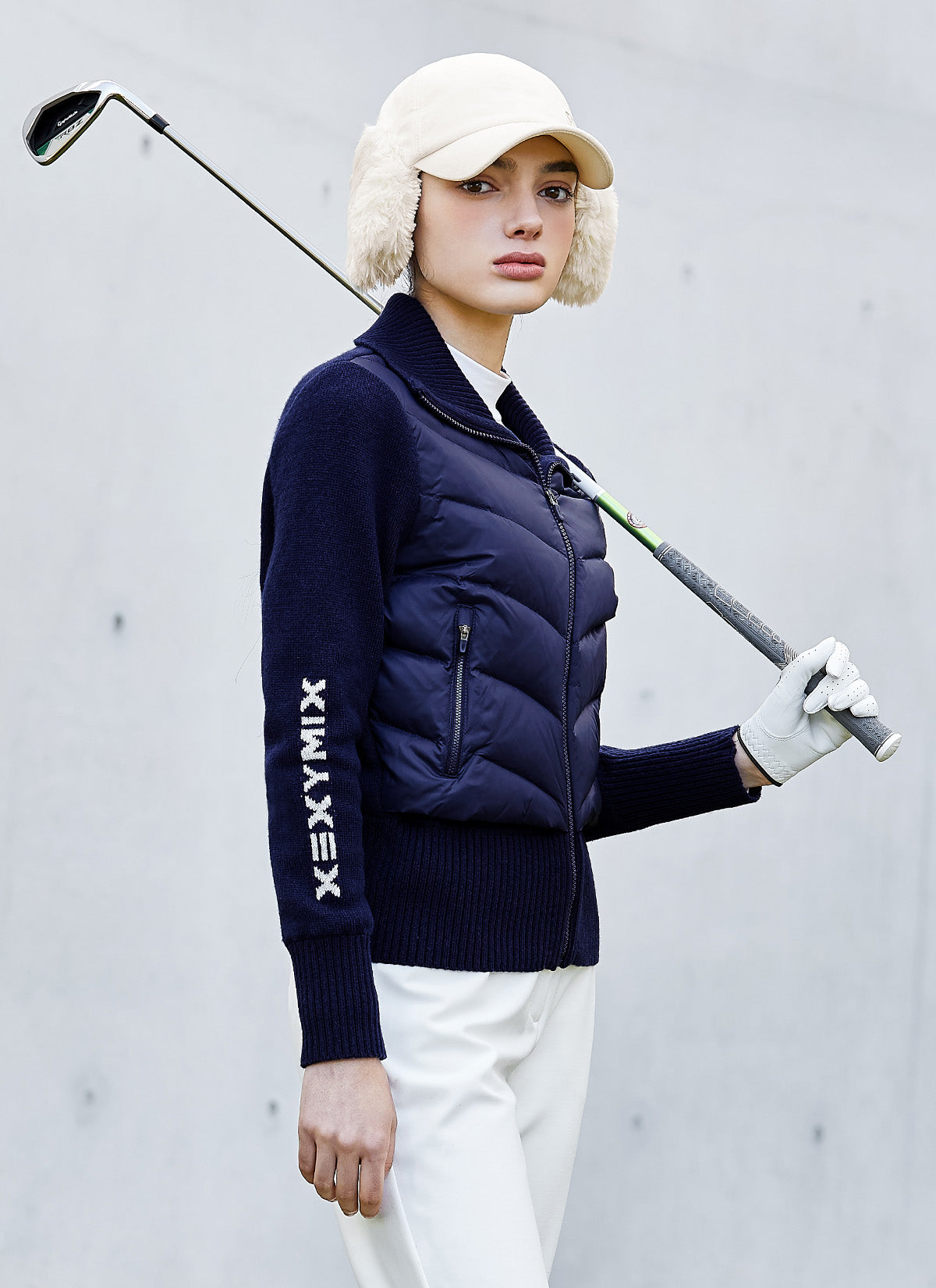 Women's Hybrid Knit Goose Down Jumper - Warm Winter Coat for Outdoor Activities & Casual Wear
