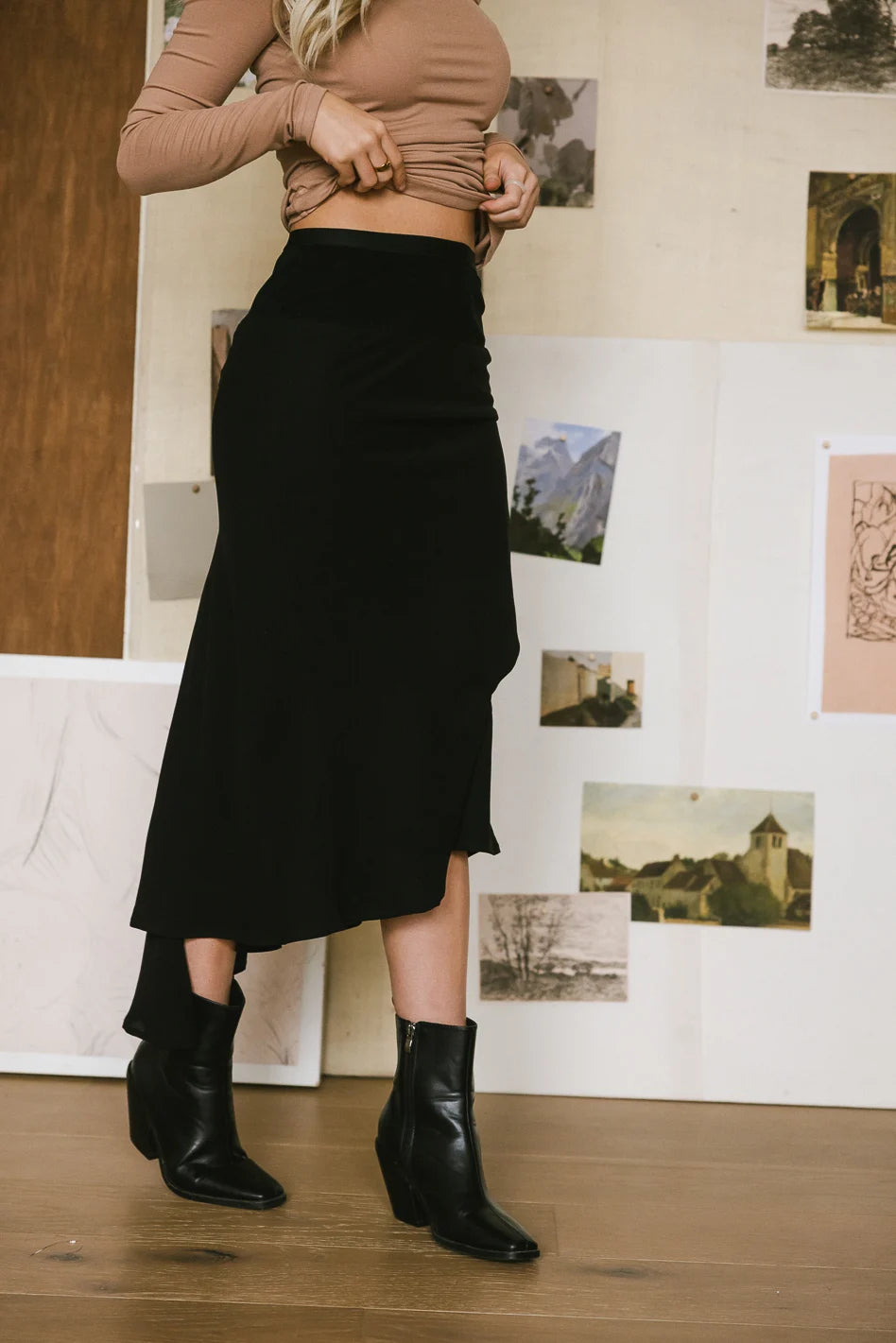 Nora Asymmetrical Skirt - Women's Fashion High Waist Flowy Skirt for Casual & Party Wear | Final Sale