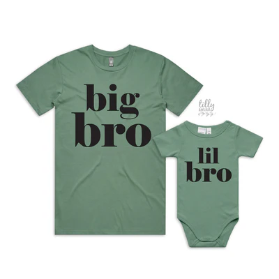 Big Brother Little Brother Matching Outfits - Multiple Colors & Sizes Available - Perfect for Sibling Photos, Family Events & Special Occasions