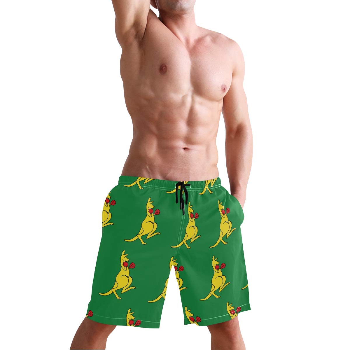 **Men's Quick Dry Swim Trunks - Lightweight Board Shorts with Drawstring for Swimming, Surfing & Beach Activities**