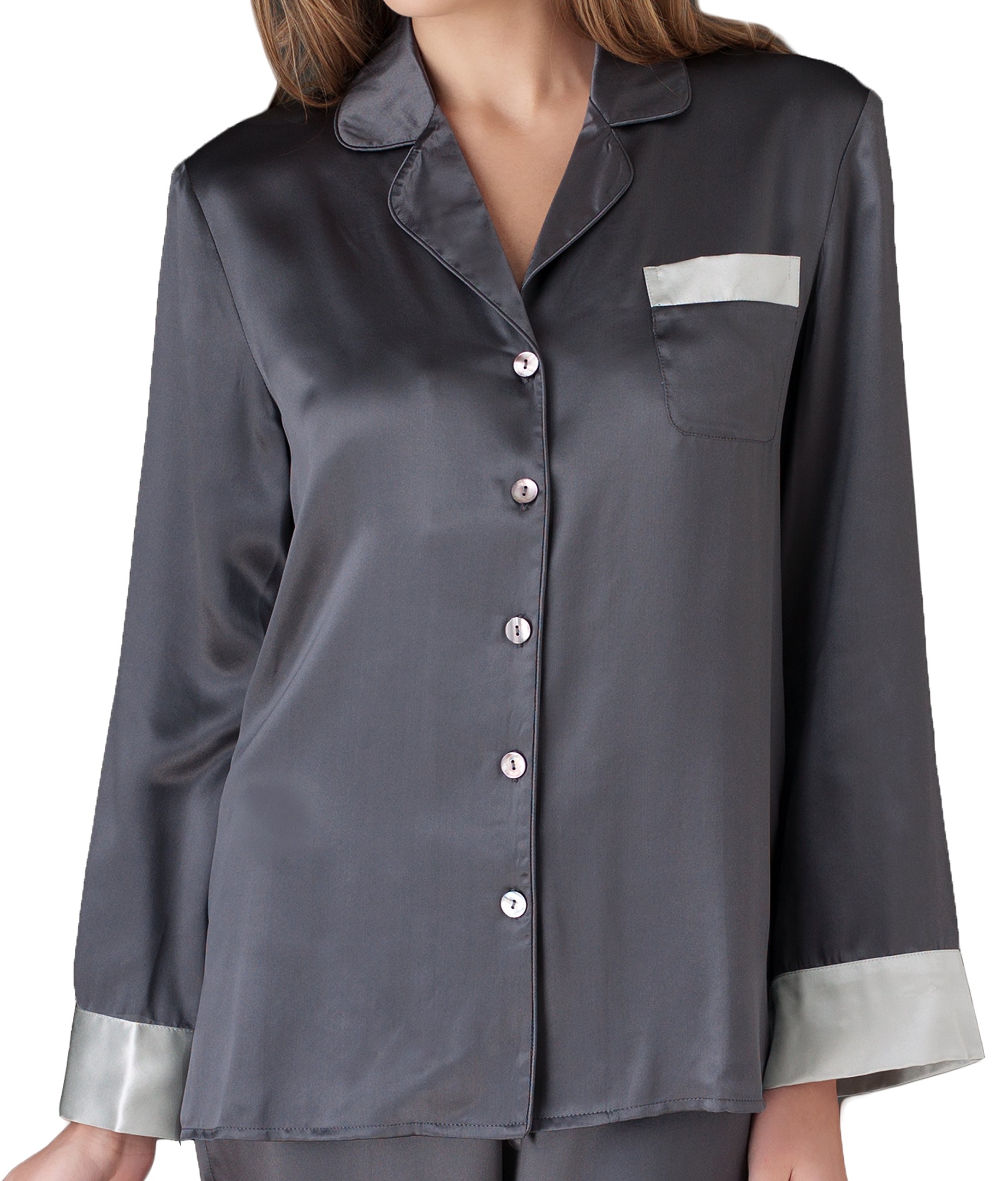 Luxury 100% Pure Silk Pajamas for Women - Classic Fit Sleepwear & Lounge Set - Soft Comfortable Nightwear for Bedtime, Relaxation & Evening Wear