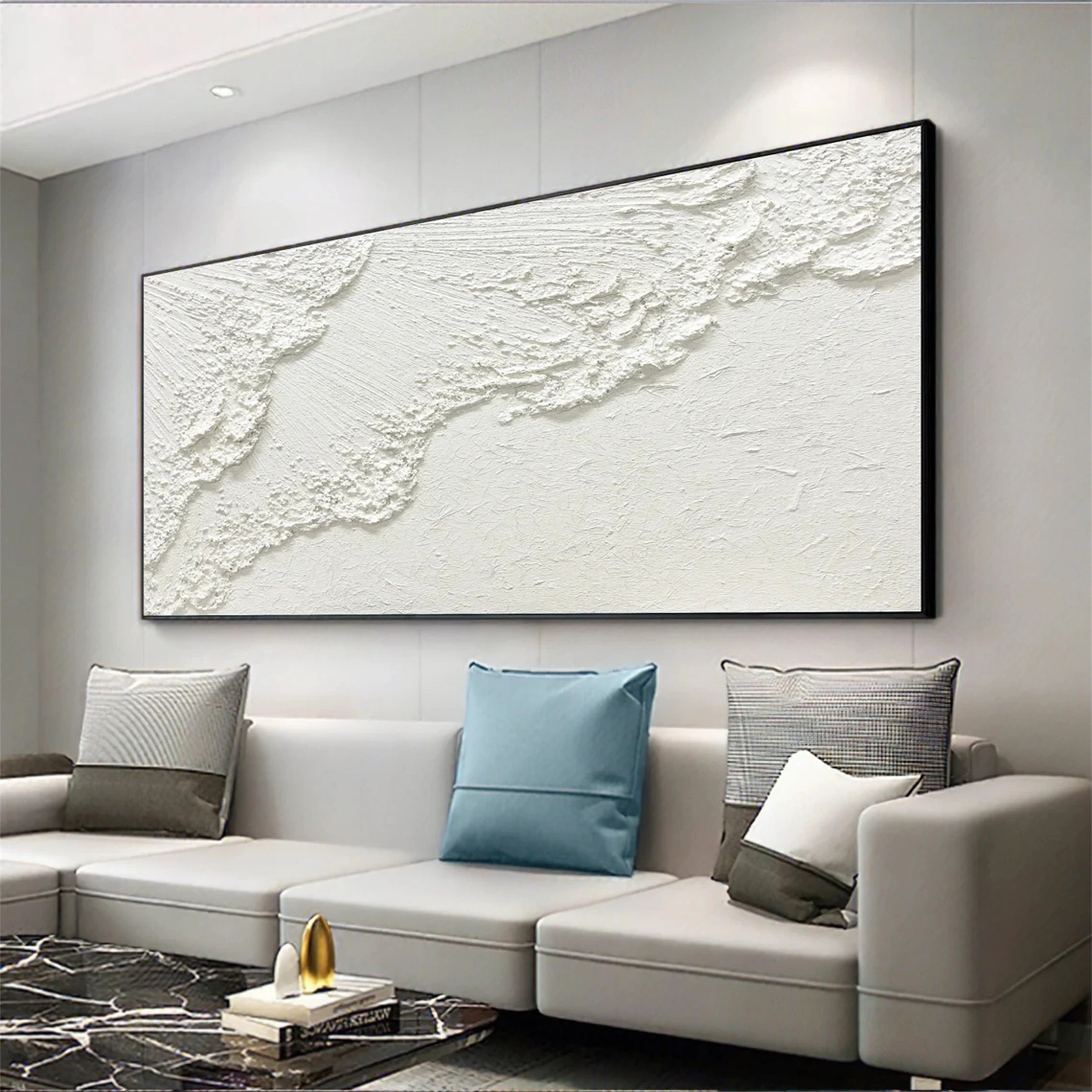 Minimalist Textured Plaster Art Painting - Modern Abstract Wall Decor for Living Room, Bedroom & Office #MM123