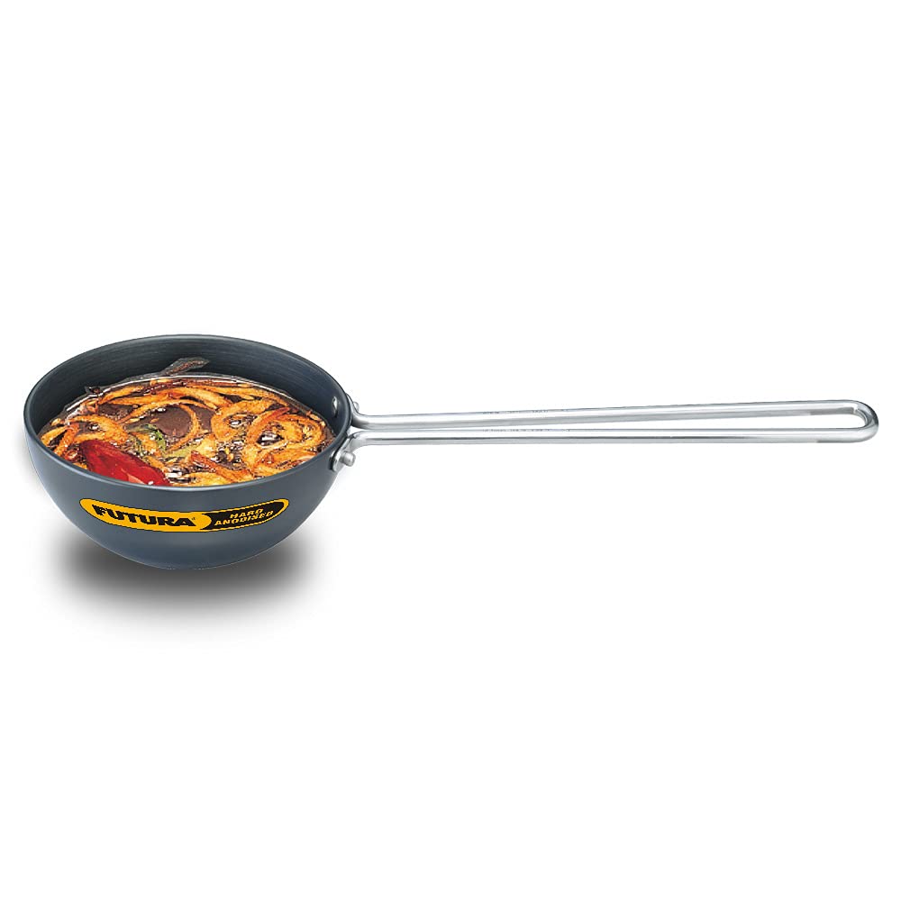 FUTURA Anodized Aluminum Heating Pan - 4.72 Inch Nonstick Cookware for Induction Stovetops - Perfect for Searing, Frying & Sauteing - Black