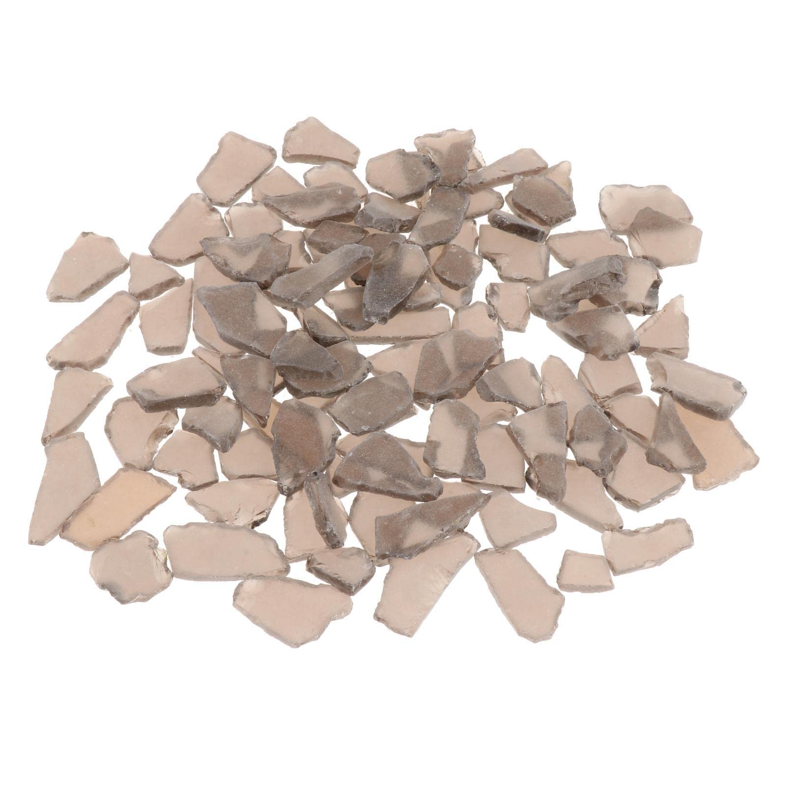Premium Tumbled Sea Glass for Crafts - Bulk Natural Seaglass Pieces for Wedding Decor, DIY Art Projects, Vase Fillers (Black & Gray) - Perfect for Beach-Themed Weddings, Home Decor & Creative Crafts